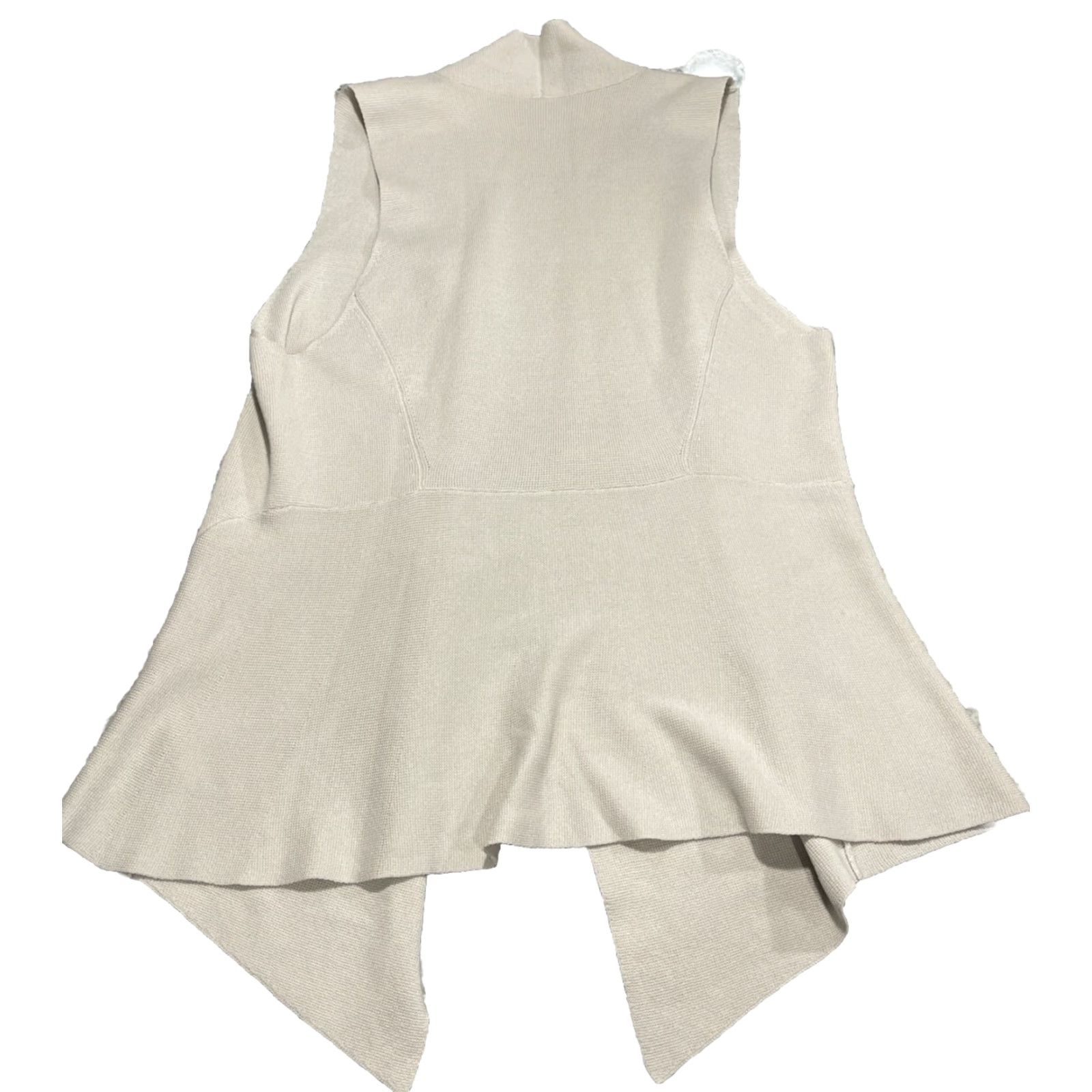 Eileen Fisher Eileen Fisher Silk Blend Long Lapel Vest Women PS Petite Cream Kimono VEST Size S / US 4 / IT 40 - 7 Thumbnail