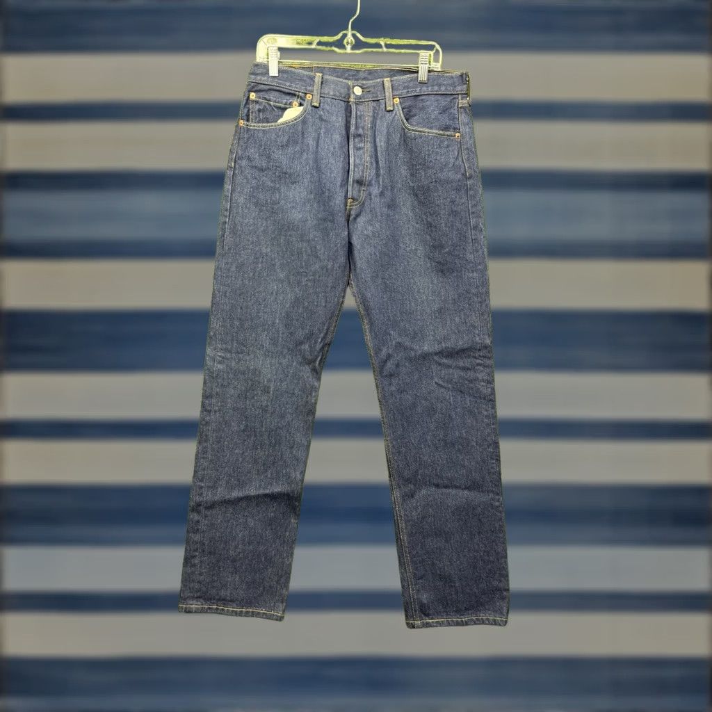 Levi's VINTAGE Levi's 501 XX Jeans Mens 34x34 Button Fly Dark Wash Denim Straight 5-Pocket USA 90s Mens Size US 34 / EU 50 - 1 Thumbnail