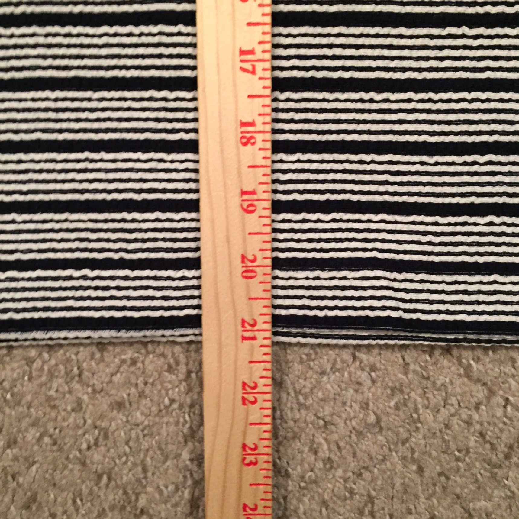 Loft LOFT Skirt XS Knee Length Unlined Pull On Black White Striped Cotton Blend Elastic Waist Vintage No (No) Size 26" / US 2 / IT 38 - 5 Thumbnail