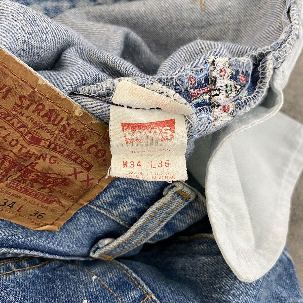 Levi's Vintage Late 80’s Levis 501 Distressed Painter Jeans Size US 33 - 24 Thumbnail