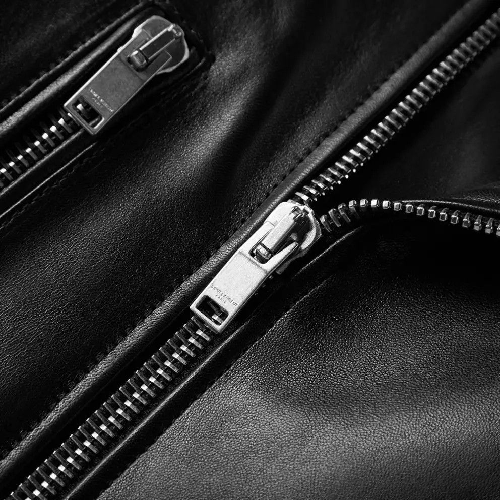 Saint Laurent Paris o1bcso1str0924 Motorcycle Jacket in Black Size US L / EU 52-54 / 3 - 5 Thumbnail