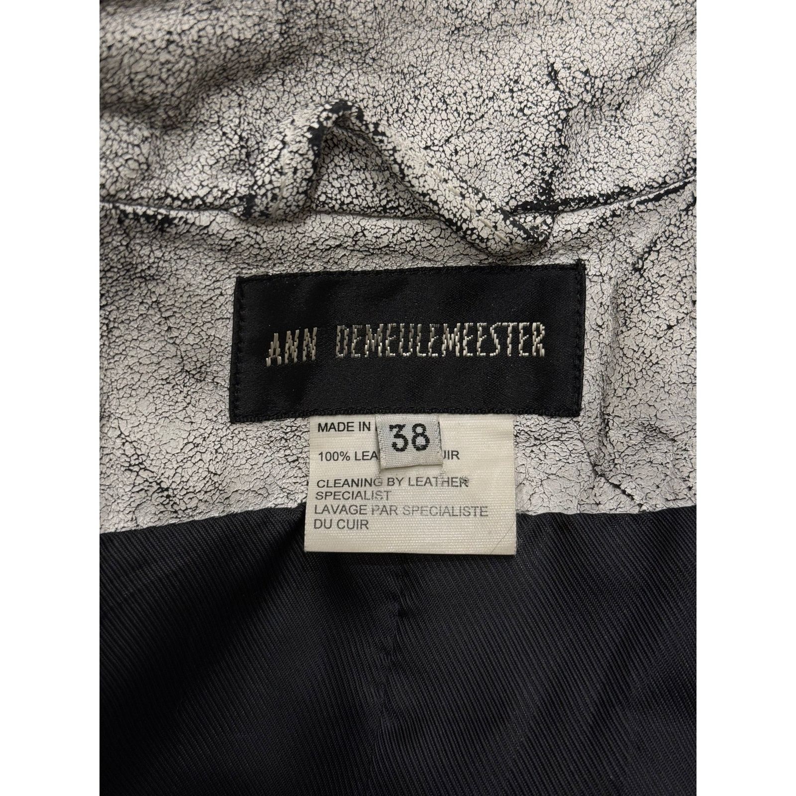 Ann Demeulemeester S/S 2002 Ann Demeulemeester cracked leather Napoleon jacket Size S / US 4 / IT 40 - 9 Thumbnail
