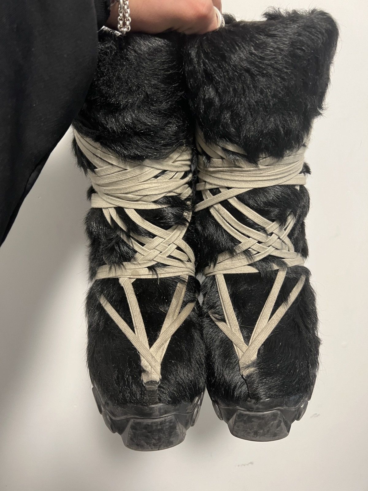 Rick Owens Rick owens megalace fur lunar boots Size US 10 / EU 43 - 7 Thumbnail