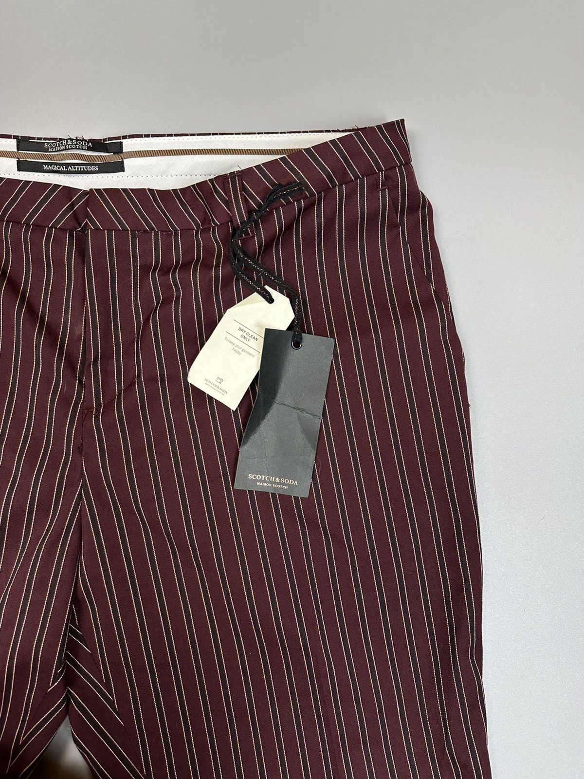 Maison Scotch × Scotch & Soda Office style Red striped pants with belt Maison Scotch Size 28" / US 6 / IT 42 - 2 Thumbnail