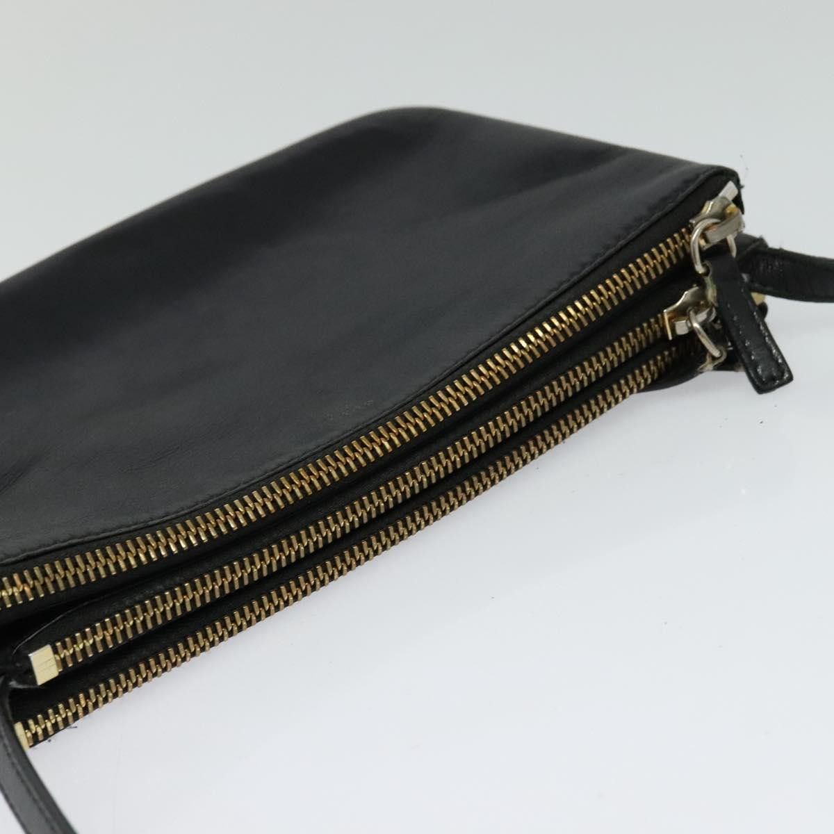 Celine CELINE Trio Shoulder Bag Leather Black Gold Size ONE SIZE - 6 Thumbnail