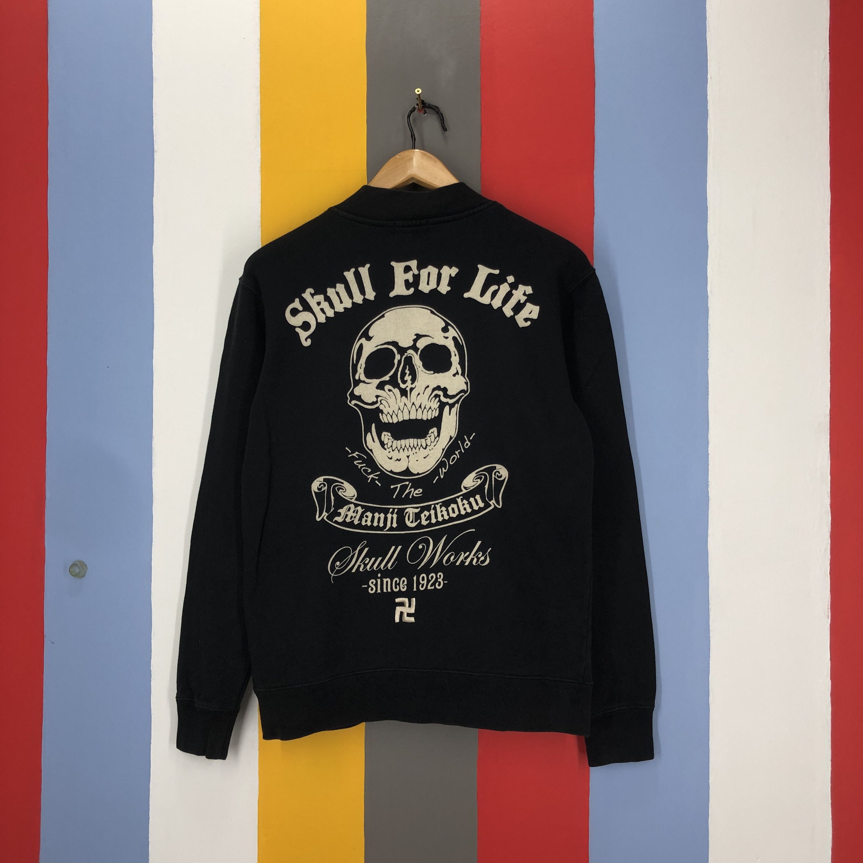 Japanese Brand MANJI TEIKOKU SKULL WORKS by CROWS Sweatshirt #1572/01 Size US S / EU 44-46 / 1 - 1 Thumbnail