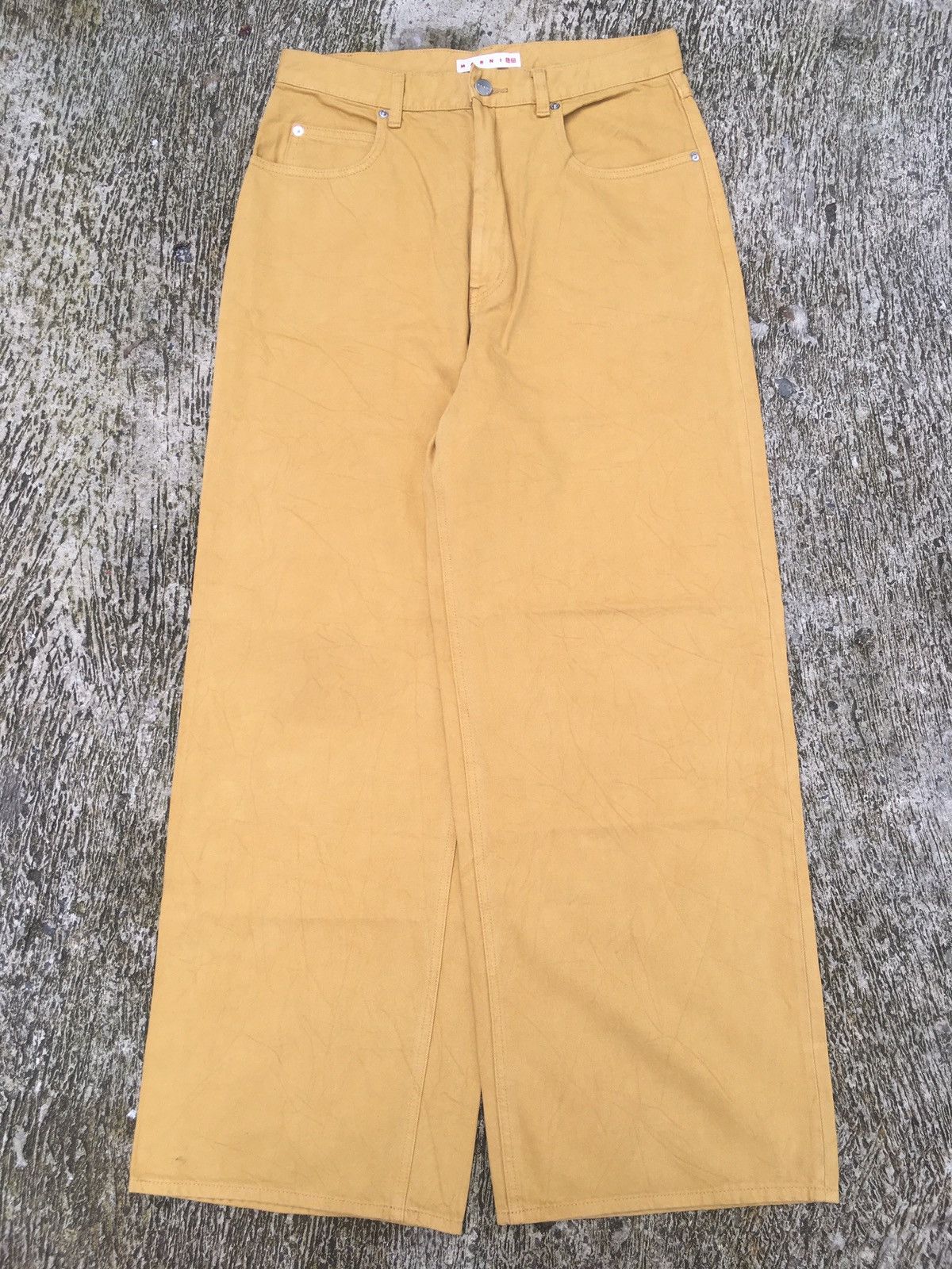 image of Archival Clothing x Avant Garde Marni X Uniqlo Baggy Pants in Beige, Men's (Size 31)