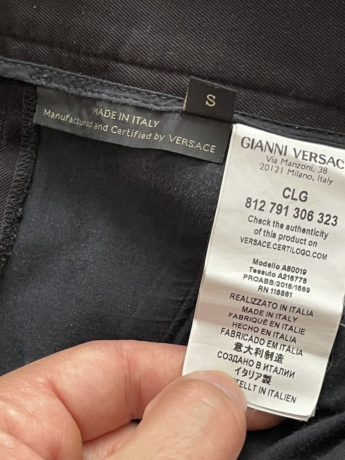 Versace Versace main line black cotton trousers pants Size US 32 / EU 48 - 8 Thumbnail