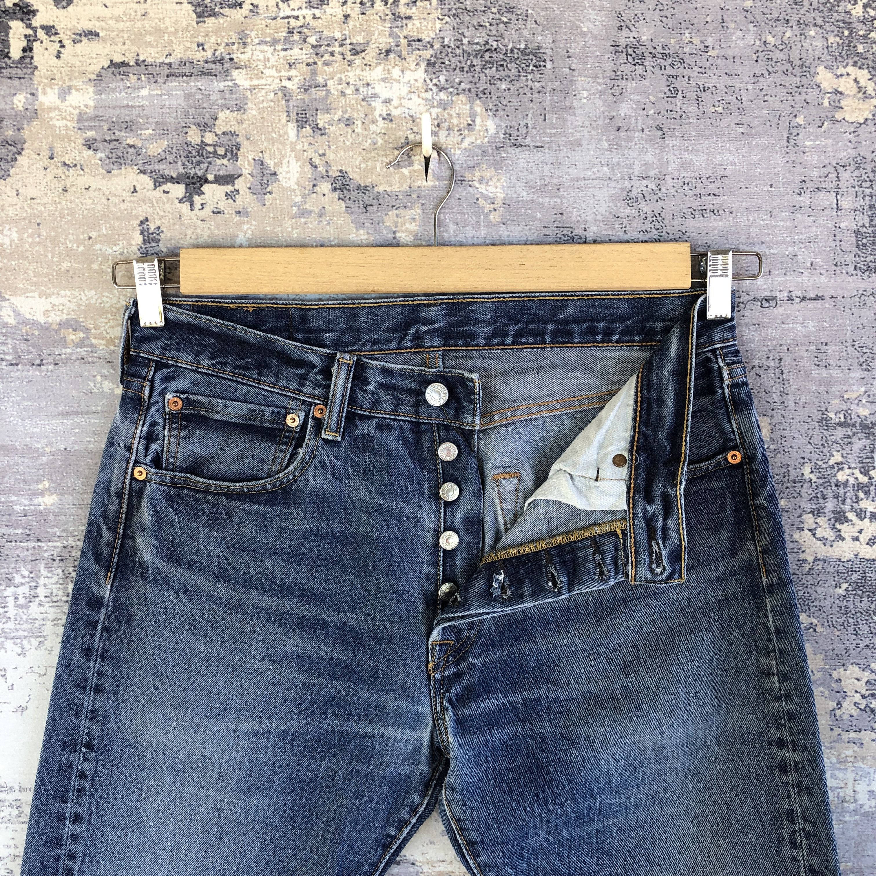 Levi's Vintage Y2K Levis 501 Faded Jeans Levi's Distressed Denim Size US 32 / EU 48 - 6 Thumbnail