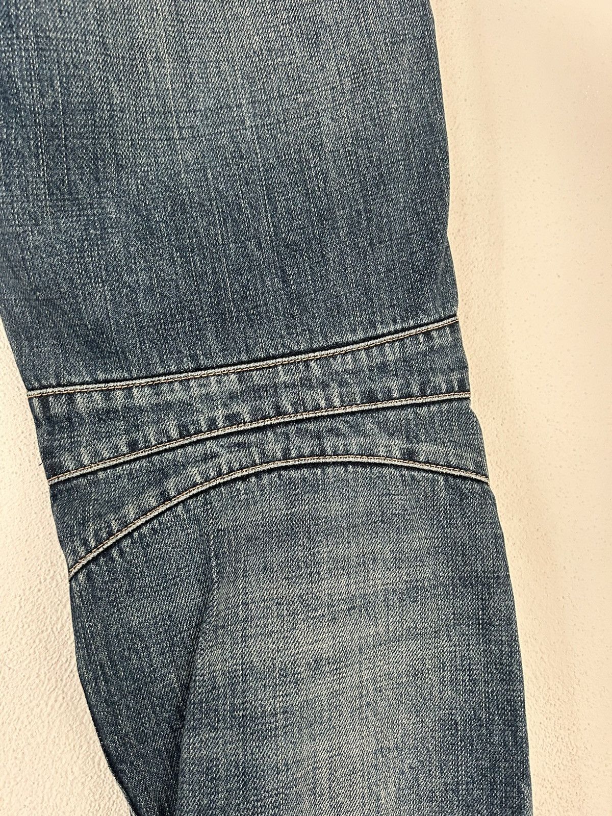Balmain Blue Denim Biker Jeans Size US 31 - 14 Thumbnail