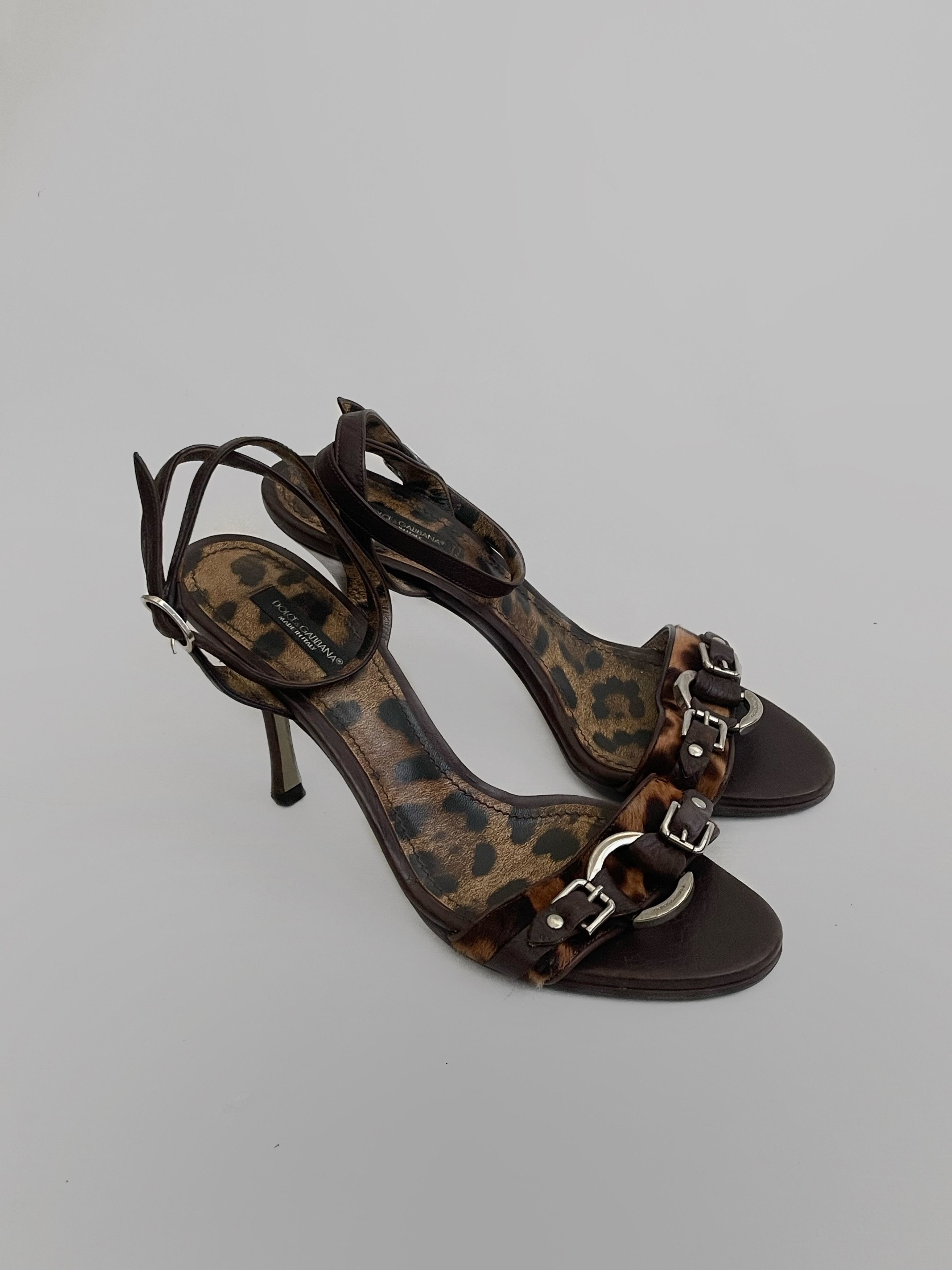 Dolce & Gabbana Archive Dolce Gabbana leopard leather/fur mules/heels 2000s Size US 8 / IT 38 - 1 Thumbnail