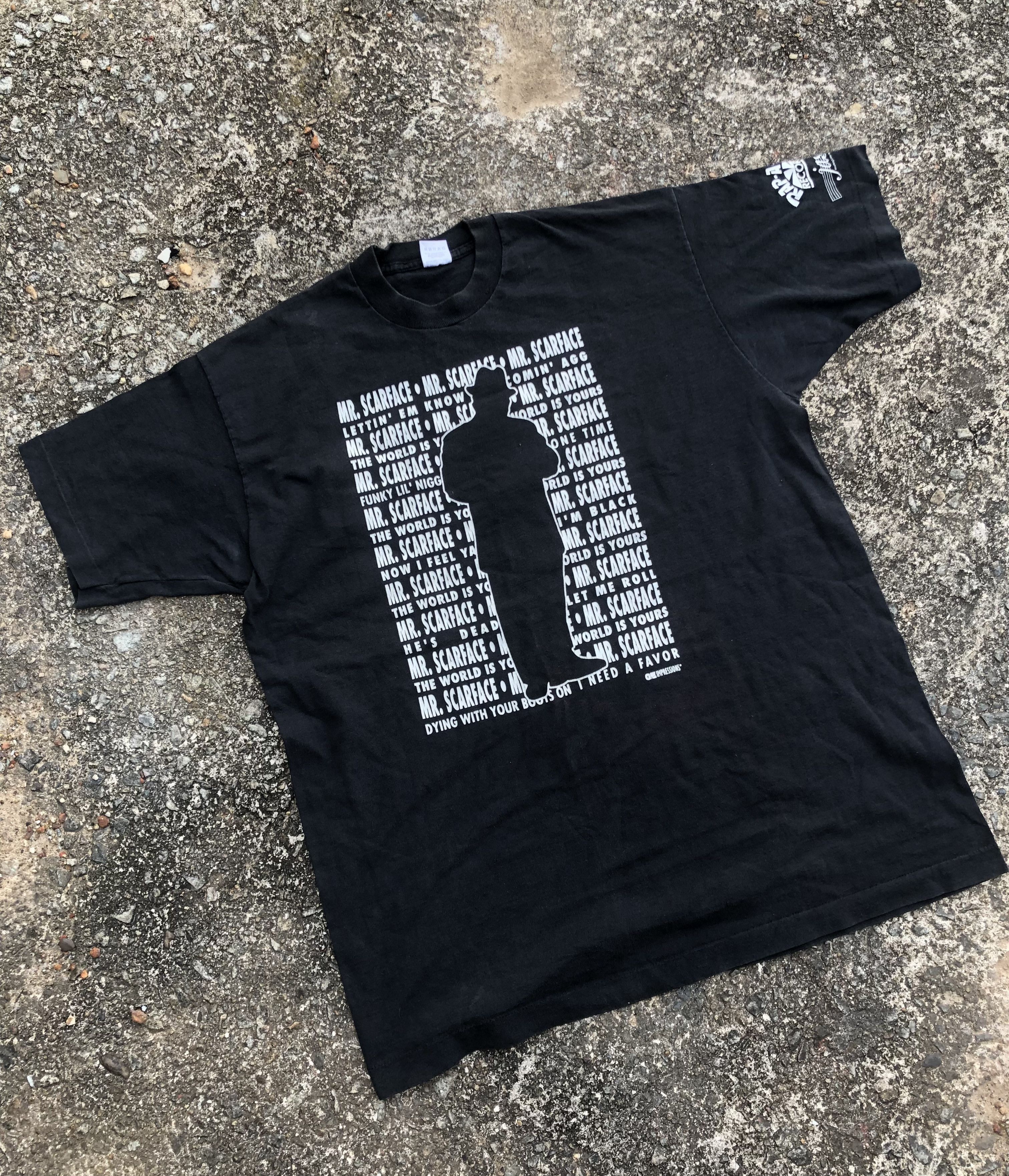 Rap Tees 🔥Vintage 90s MR.SCARFACE Rap-A-Lot Records Raptees T-Shirt Size US XL / EU 56 / 4 - 1 Thumbnail