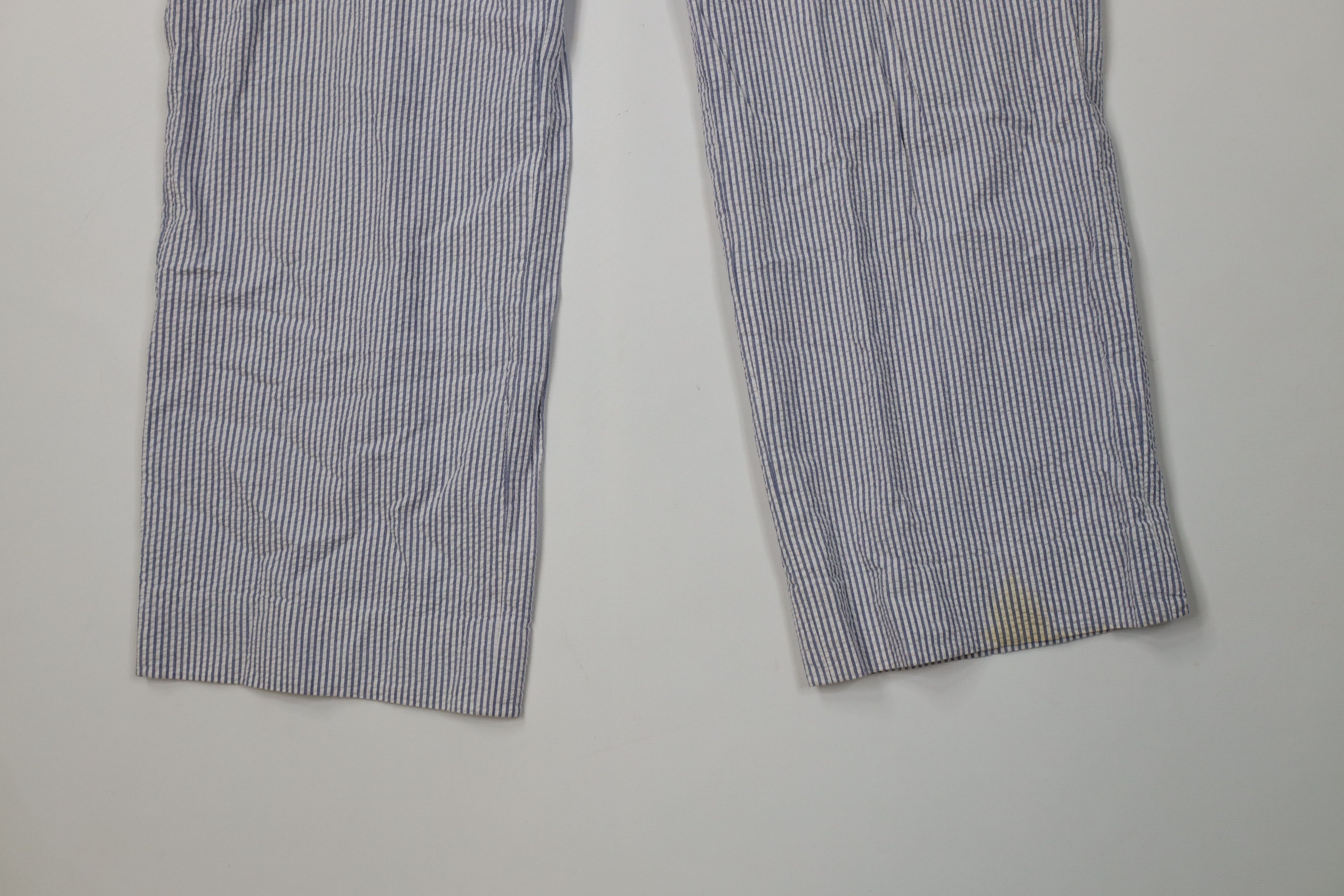 Vintage Vintage 90s Streetwear Seersucker Wide Leg Chino Pants Size US 32 / EU 48 - 4 Thumbnail