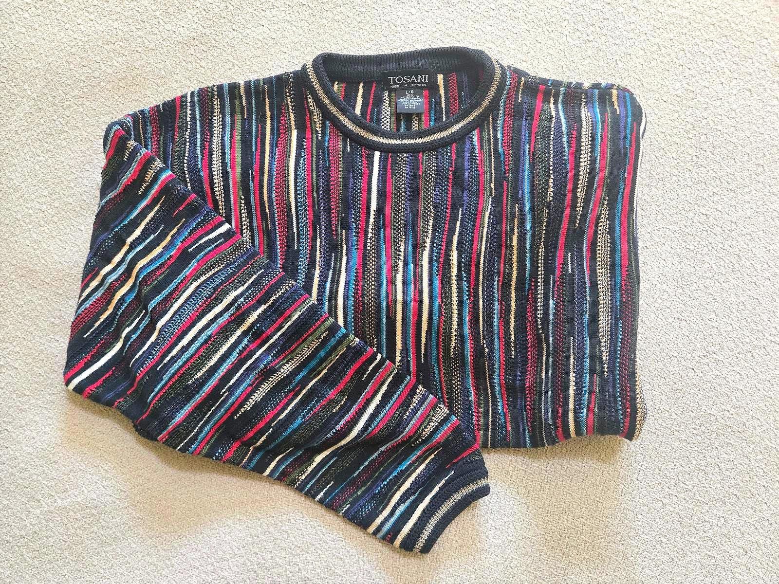 Other Tosani Sweater L | Striped Style Textured Knit Size US L / EU 52-54 / 3 - 1 Thumbnail