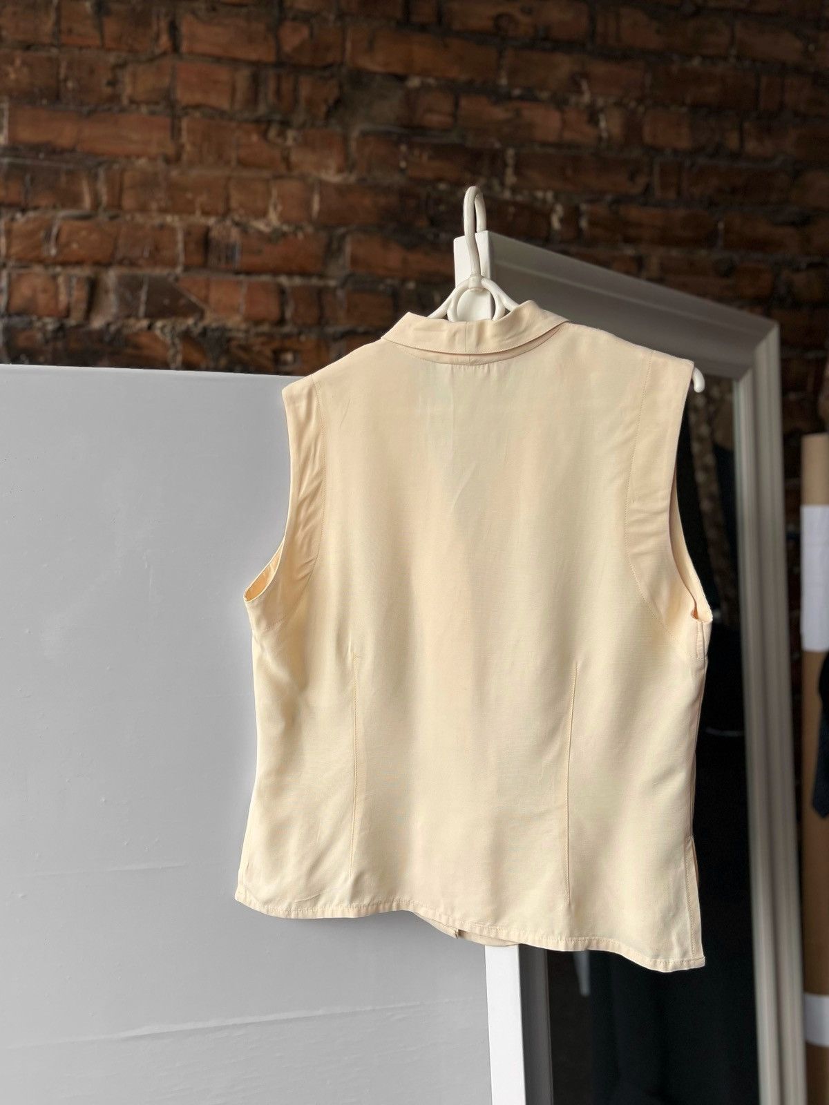 Vintage Alain Manoukian Vintage France Beige Button Blouse Top Size M / US 6-8 / IT 42-44 - 3 Thumbnail