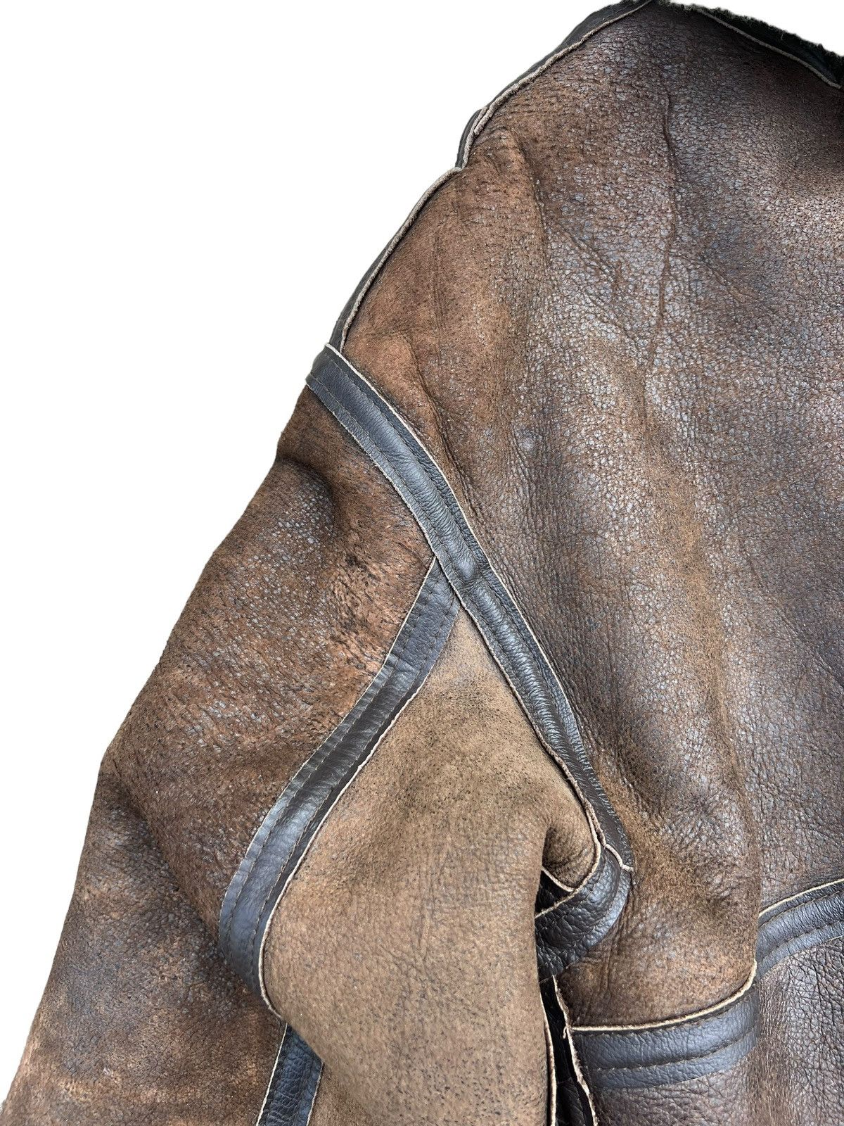 Vintage Vintage 80s Distress Patina Sheep Leather B-3 Flight Jacket Size US M / EU 48-50 / 2 - 20 Thumbnail