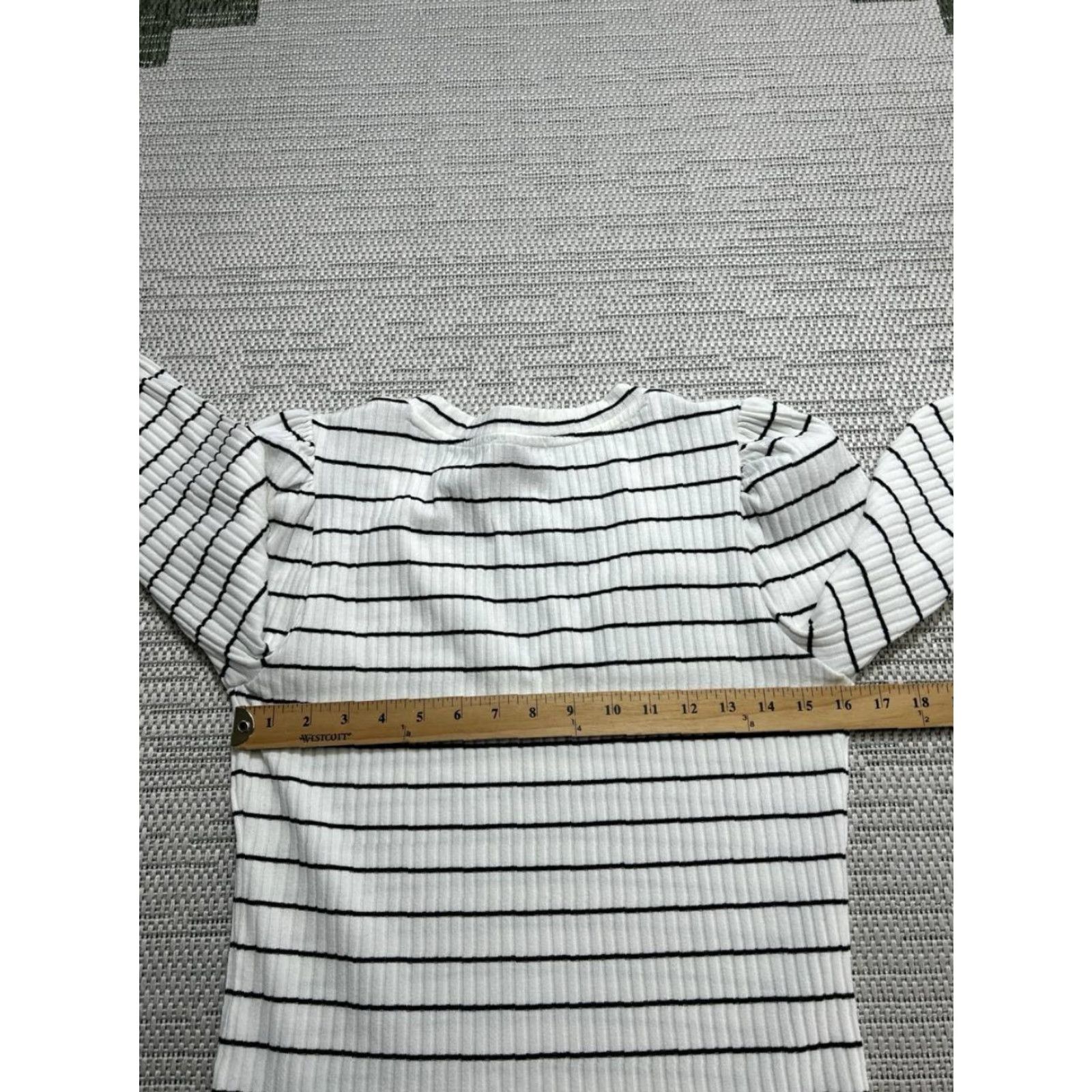 Vintage Evereve Sweater Womens Medium White Black Knit Pullover Size M / US 6-8 / IT 42-44 - 5 Thumbnail