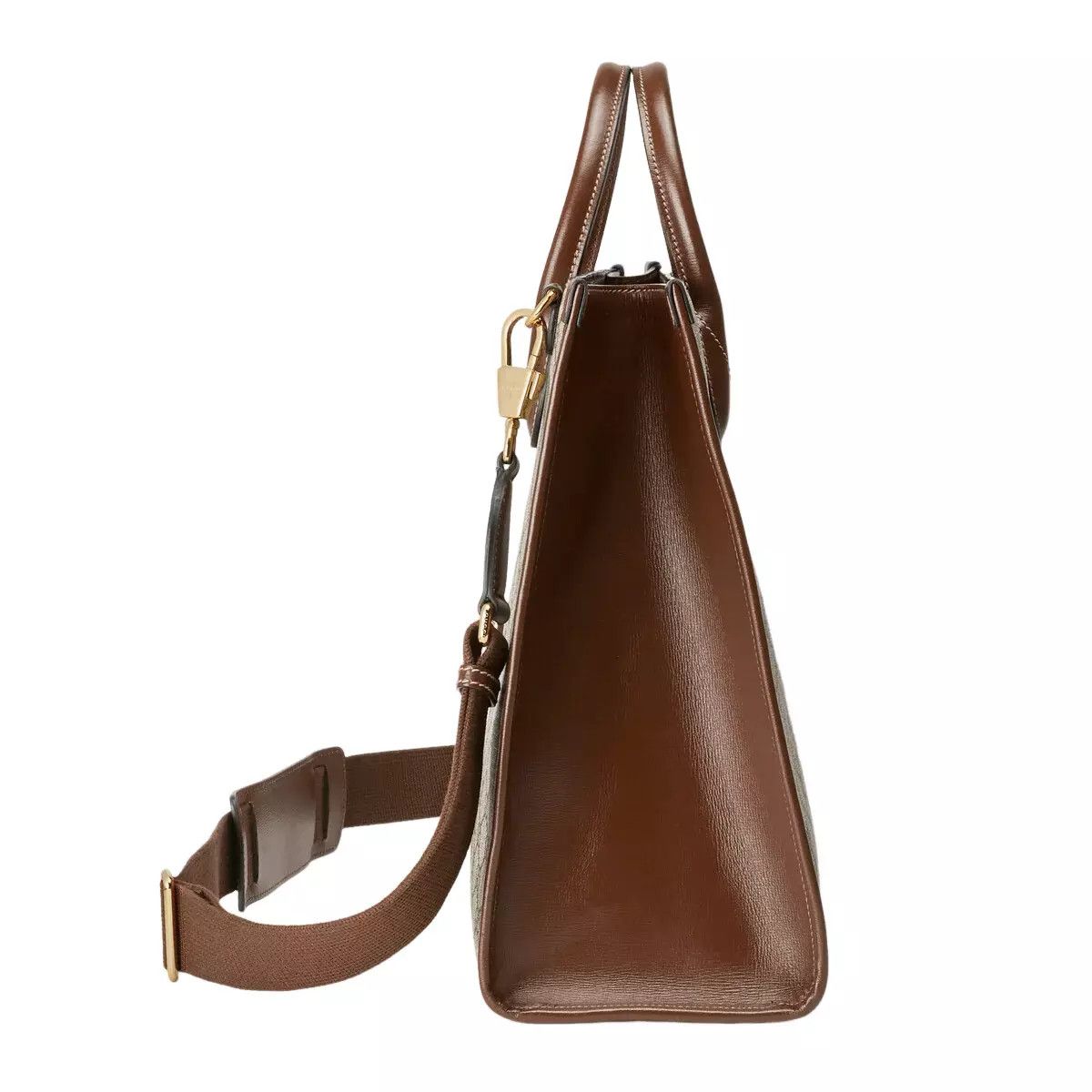 Gucci GUCCI Interlocking G Beige/Ebony GG Canvas Tote N&A Size ONE SIZE - 4 Thumbnail