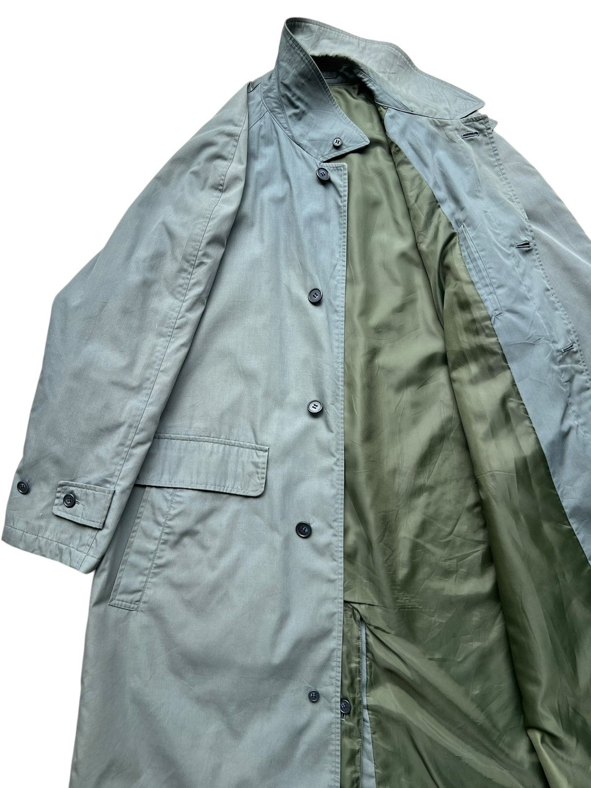 Japanese Brand Takashiyama Blue Trench Coat Size US L / EU 52-54 / 3 - 4 Thumbnail