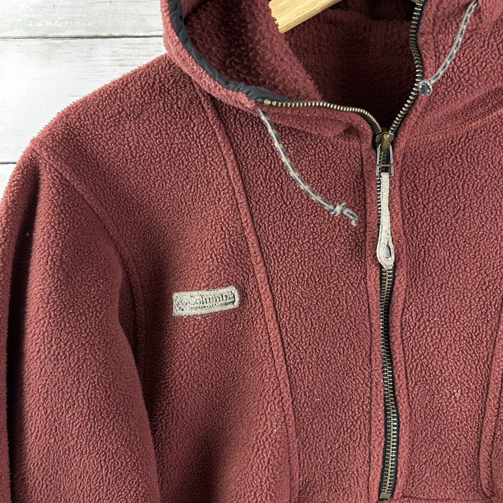 Vintage Vintage Columbia 1/4 zip Fleece Pullover Sweatshirt hooded USA Men’s Small red Size US S / EU 44-46 / 1 - 2 Thumbnail