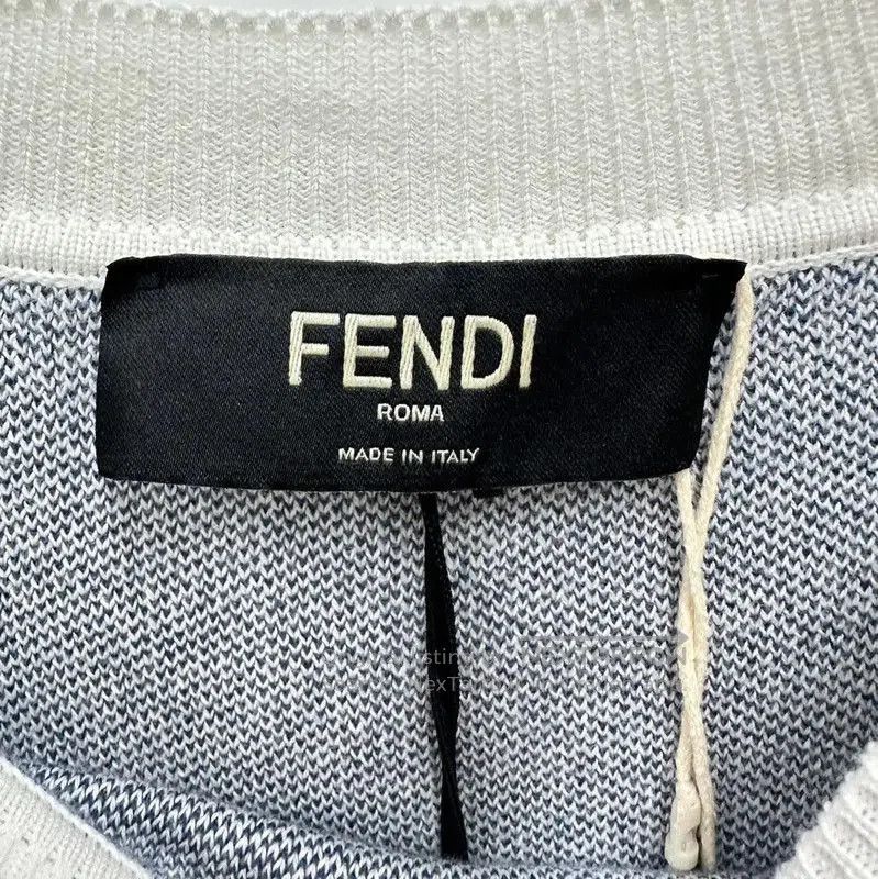 Fendi Fendi XL White Long Sleeve Knit Sweater . Size US XL / EU 56 / 4 - 4 Thumbnail