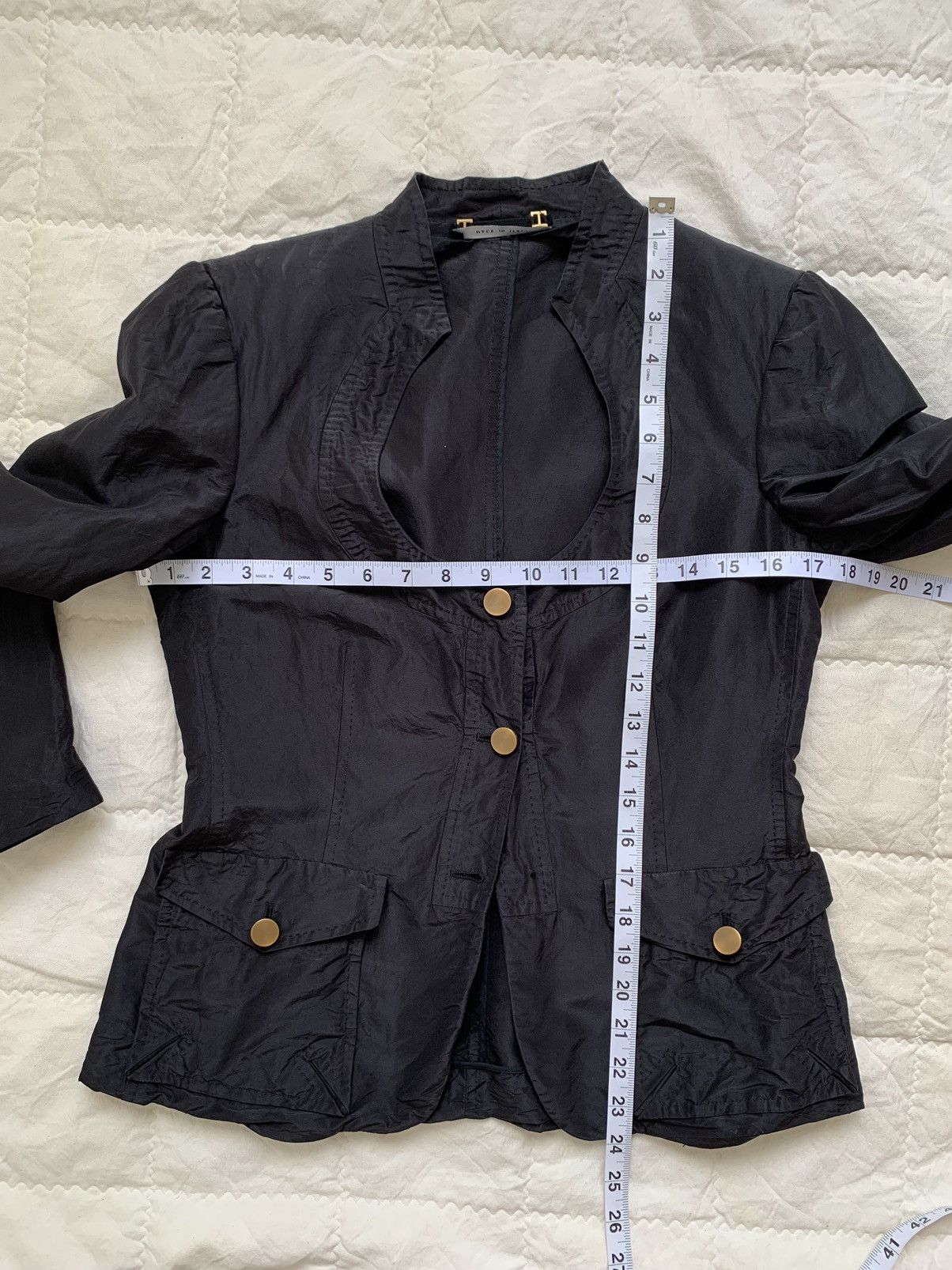 Gucci 2004 Gucci Black Silk Scoop Neck Blazer Jacket Size S / US 4 / IT 40 - 17 Thumbnail