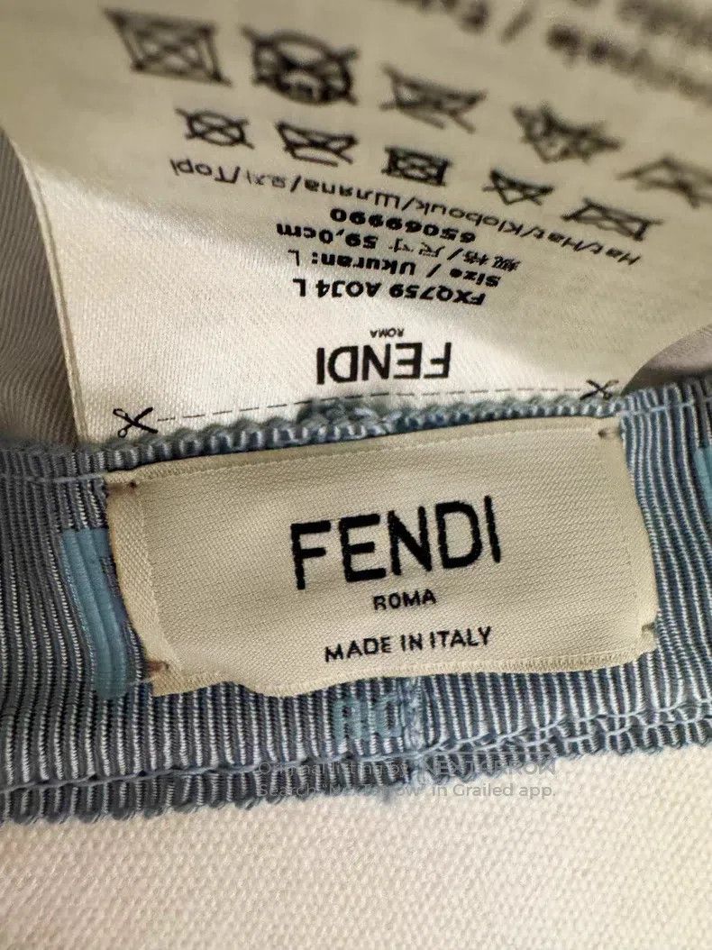 Fendi Fendi size 59 Light blue fisherman's hat Size ONE SIZE - 4 Thumbnail