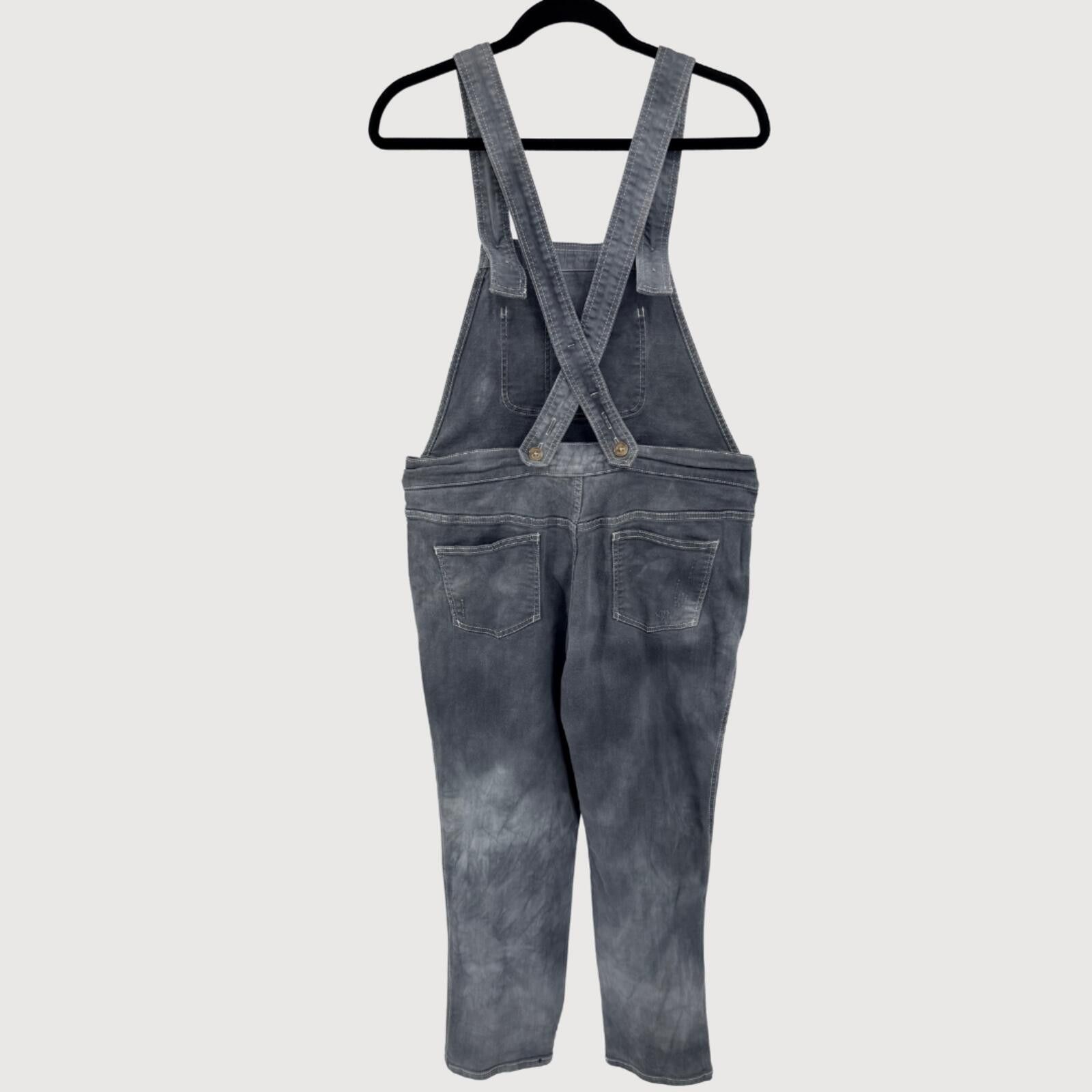 Other Anthro Pilcro Tie Dye Overalls Grey Cropped 29 Size 29" - 3 Thumbnail