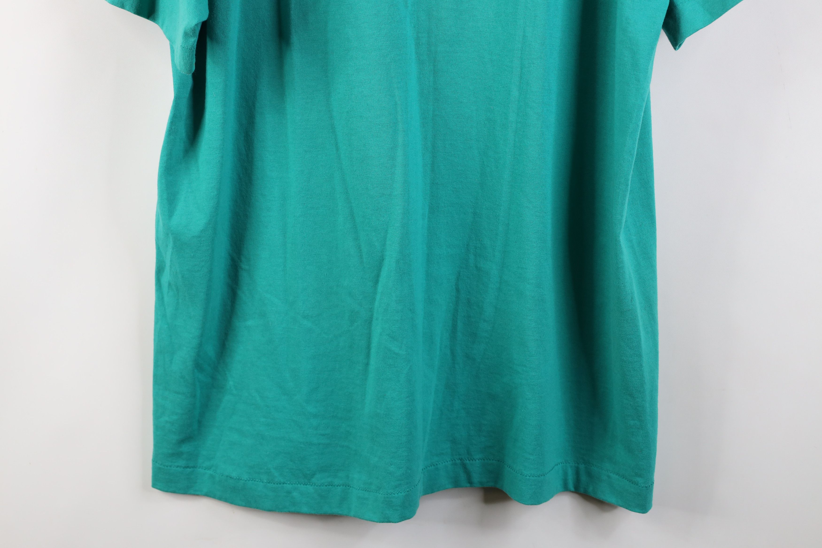 Vintage Vintage 90s Streetwear Pocket Short Sleeve T-Shirt Teal USA Size US XL / EU 56 / 4 - 12 Thumbnail