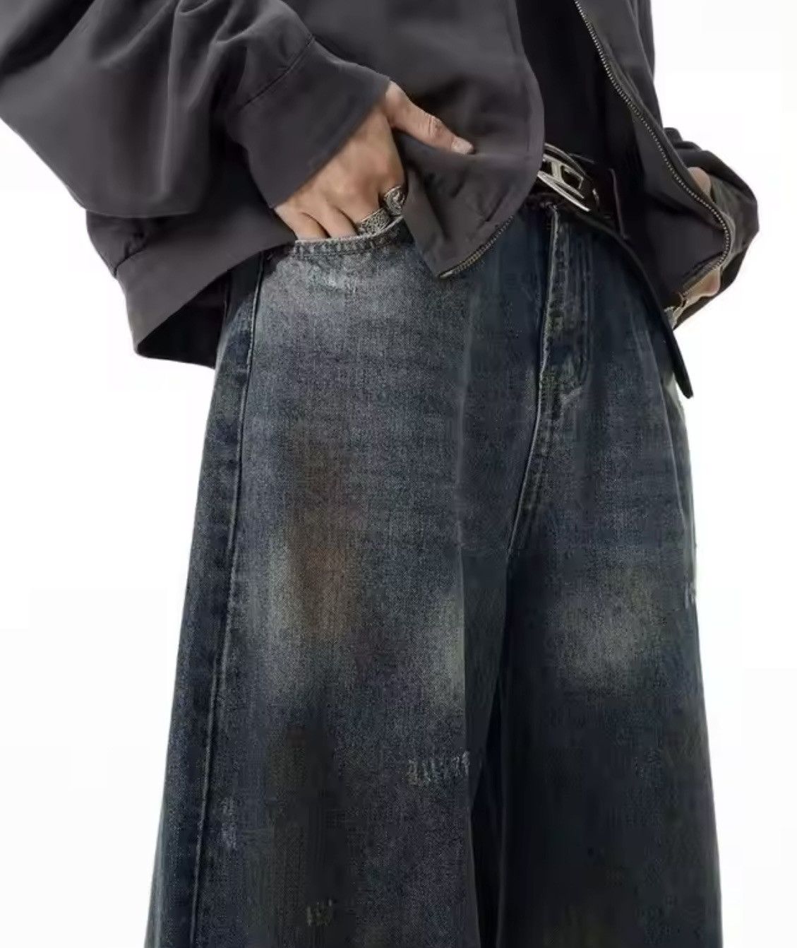 Japanese Brand × Jean Vintage tie dye washed straight leg denim Size US 30 / EU 46 - 5 Thumbnail