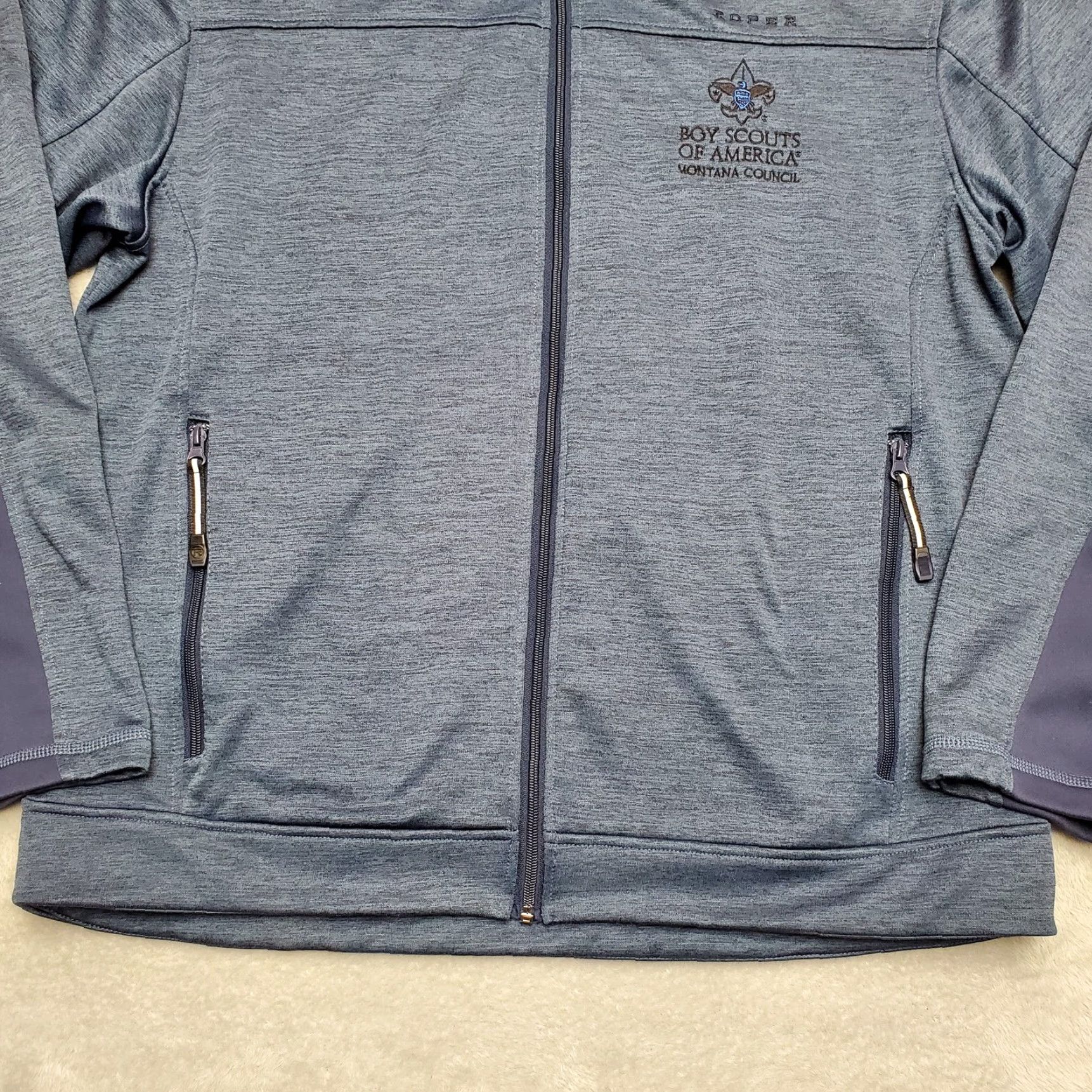 Roper VINTAGE Boy Scouts Of America Jacket Mens XL Blue Full Zip 100% Polyester Knit Roper Size US XL / EU 56 / 4 - 2 Thumbnail