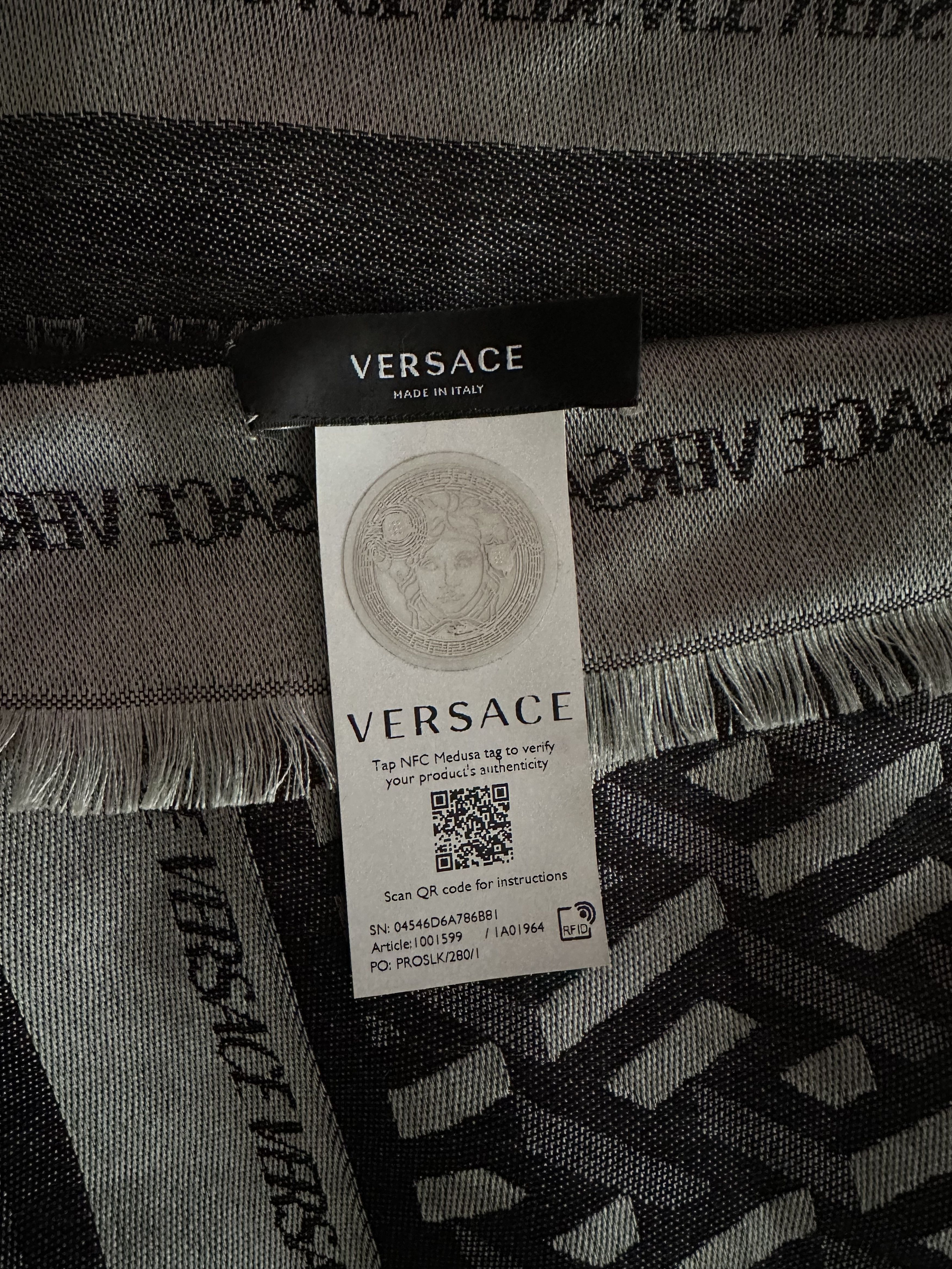 Versace Versace 3D Greca Logo Scarf Size ONE SIZE - 6 Thumbnail