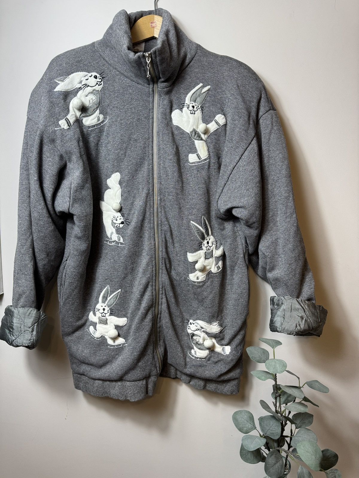 Vintage Vintage sweatshirt jacket bunny 80s unique 90s y2k oversize Size US M / EU 48-50 / 2 - 1 Thumbnail
