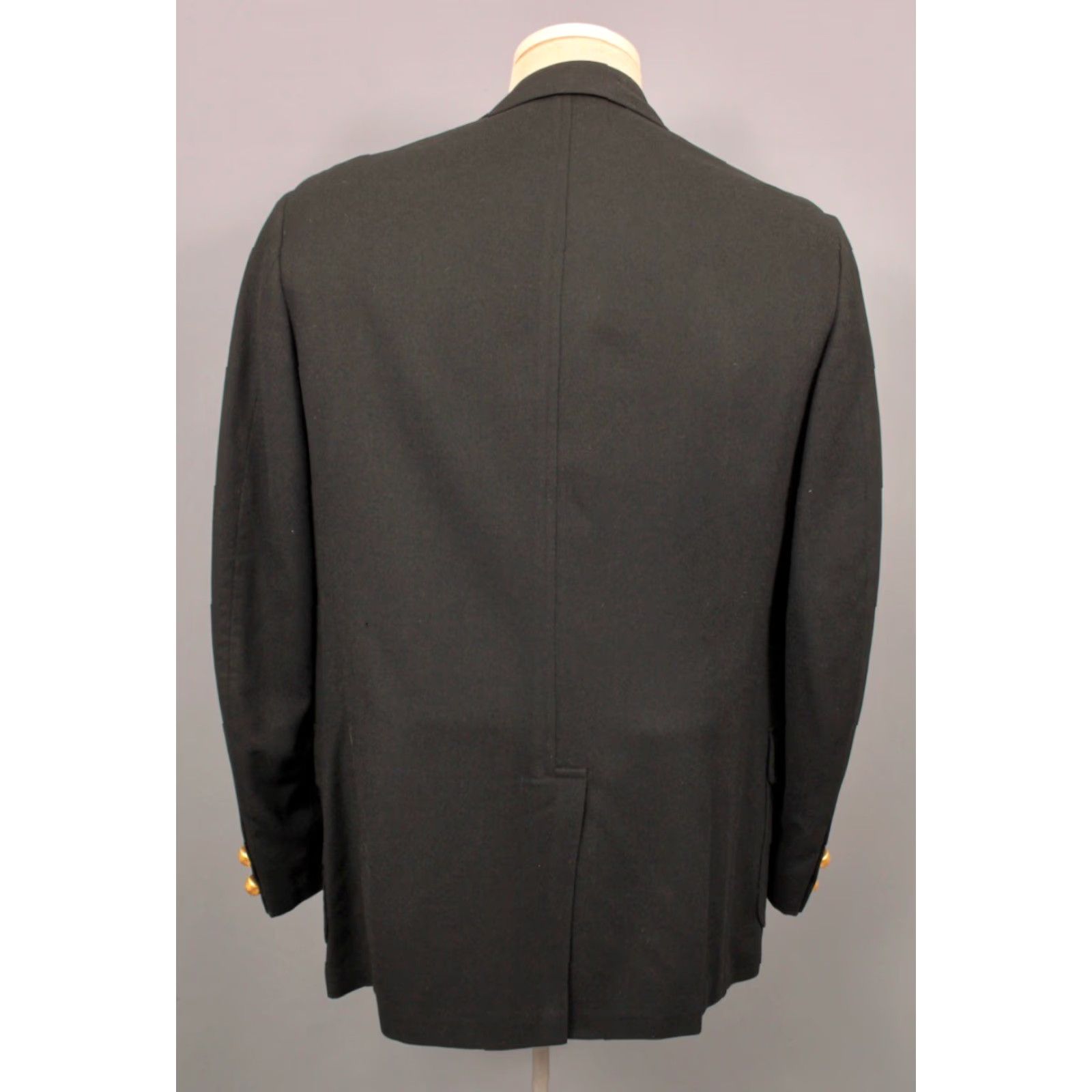 Vintage VTG 1960s Blazer Mens Wool Black Size 39 R Bullion Patch 60s Jacket Vintage Blazer Mens Size 40R - 2 Thumbnail