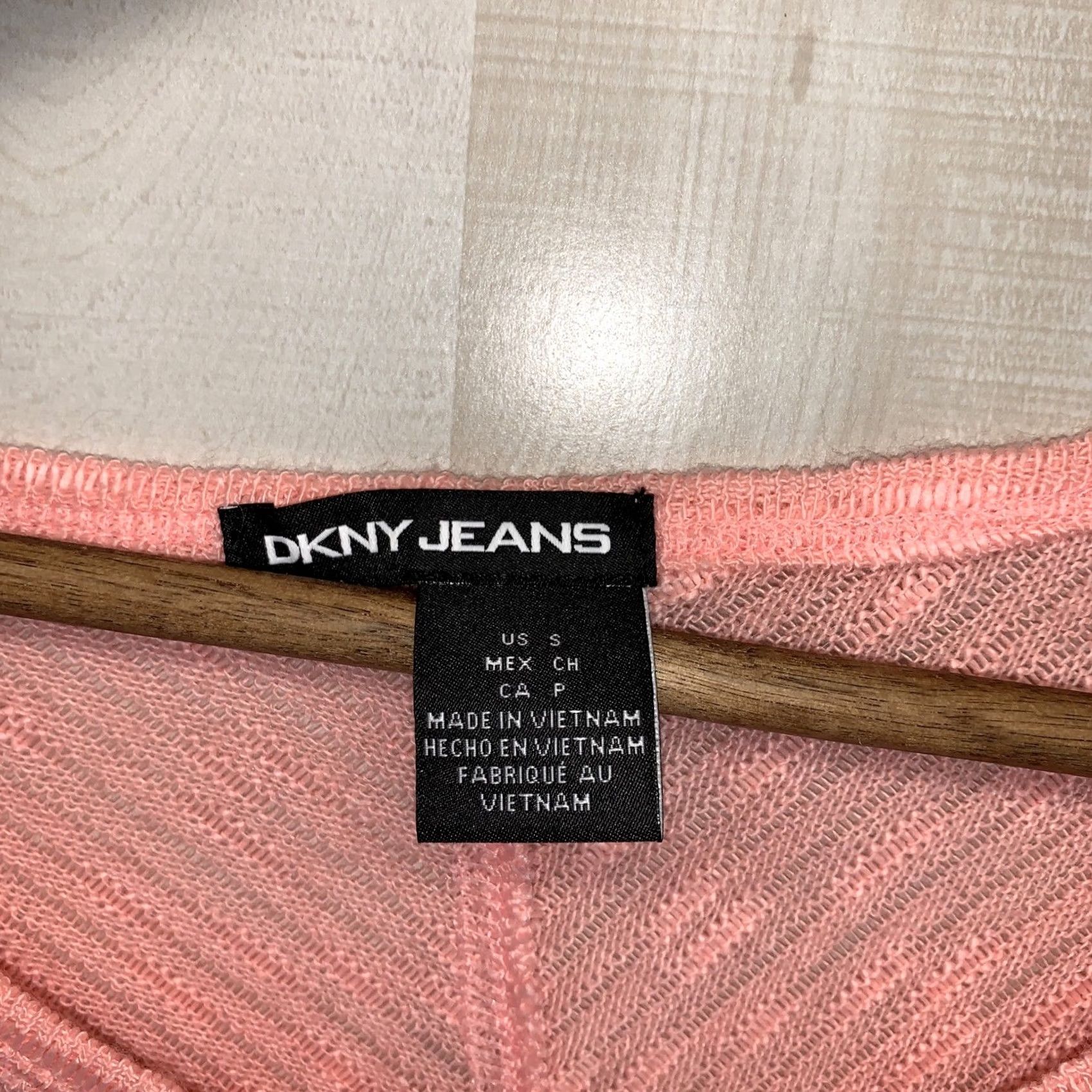 DKNY DKNY Women’s S Pink Sheer Woven Tunic 3/4 Sleeve Top Shirt -4070 Mens Womens Boys Girls Size S / US 4 / IT 40 - 2 Thumbnail