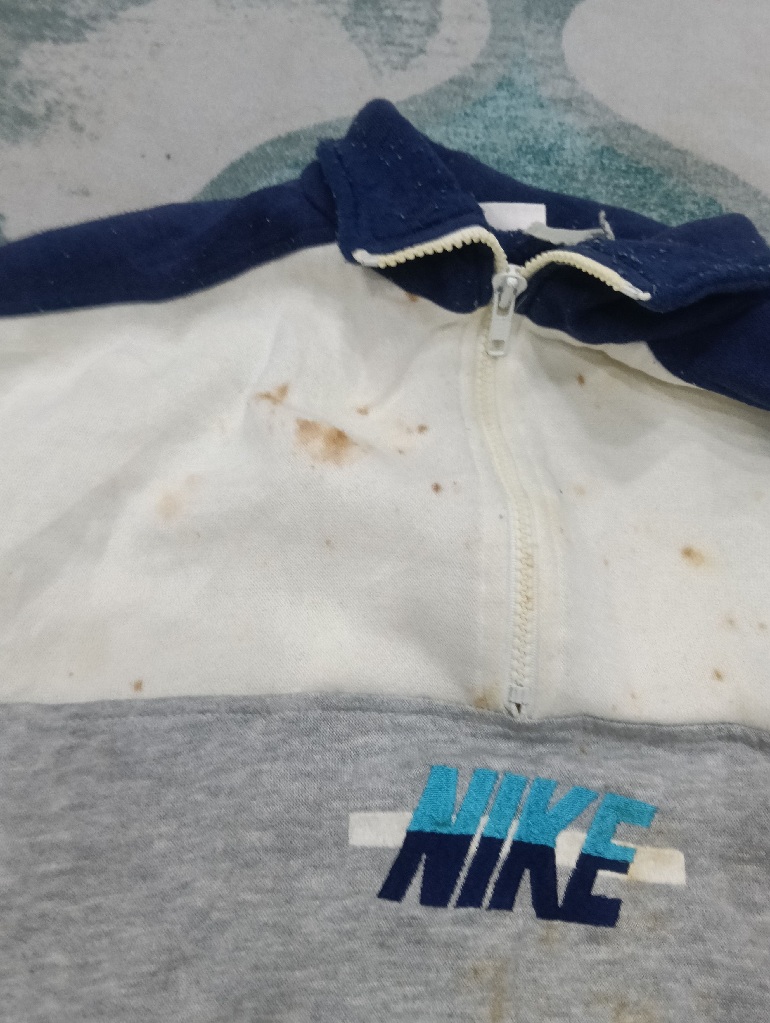 Nike × Vintage Vintage Nike Half Zipper 3 Tones Size US XL / EU 56 / 4 - 13 Thumbnail