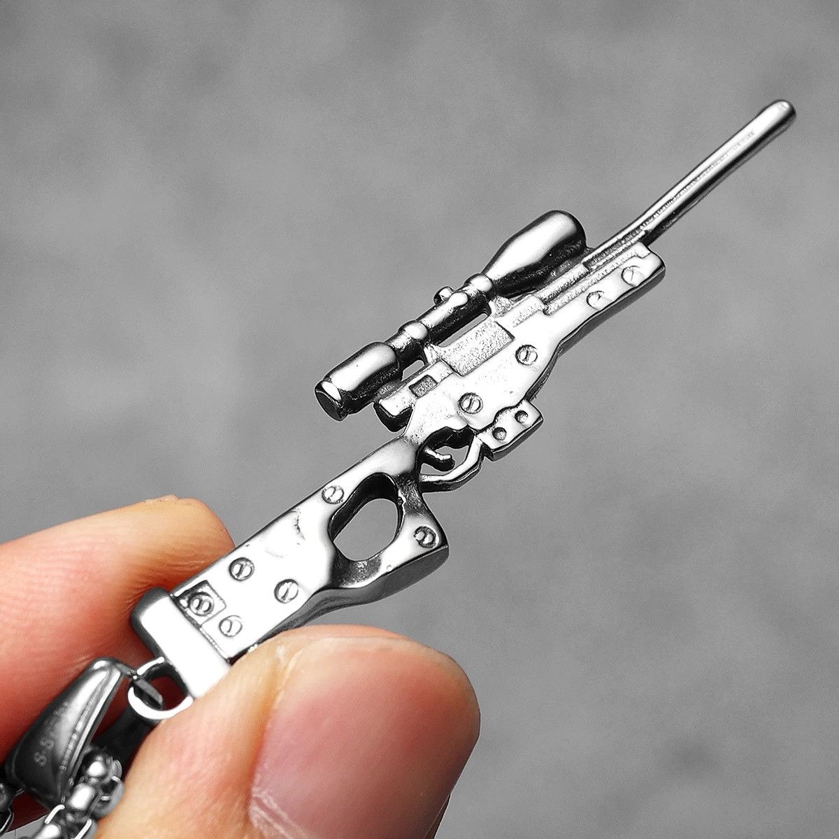Other Sniper Rifle Gun Pendant Accessories Necklace Gifts For Him Size ONE SIZE - 3 Thumbnail