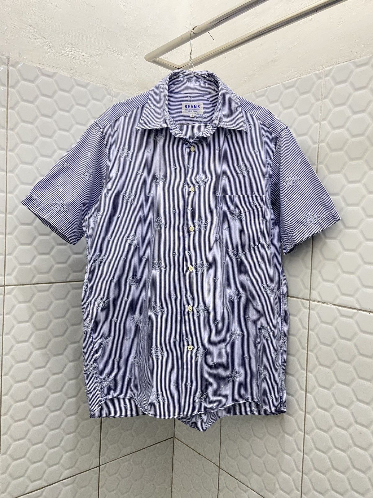 Beams Plus × Mister Freedom Beams Embroidery Striped Baggy Shirt Size US M / EU 48-50 / 2 - 1 Thumbnail