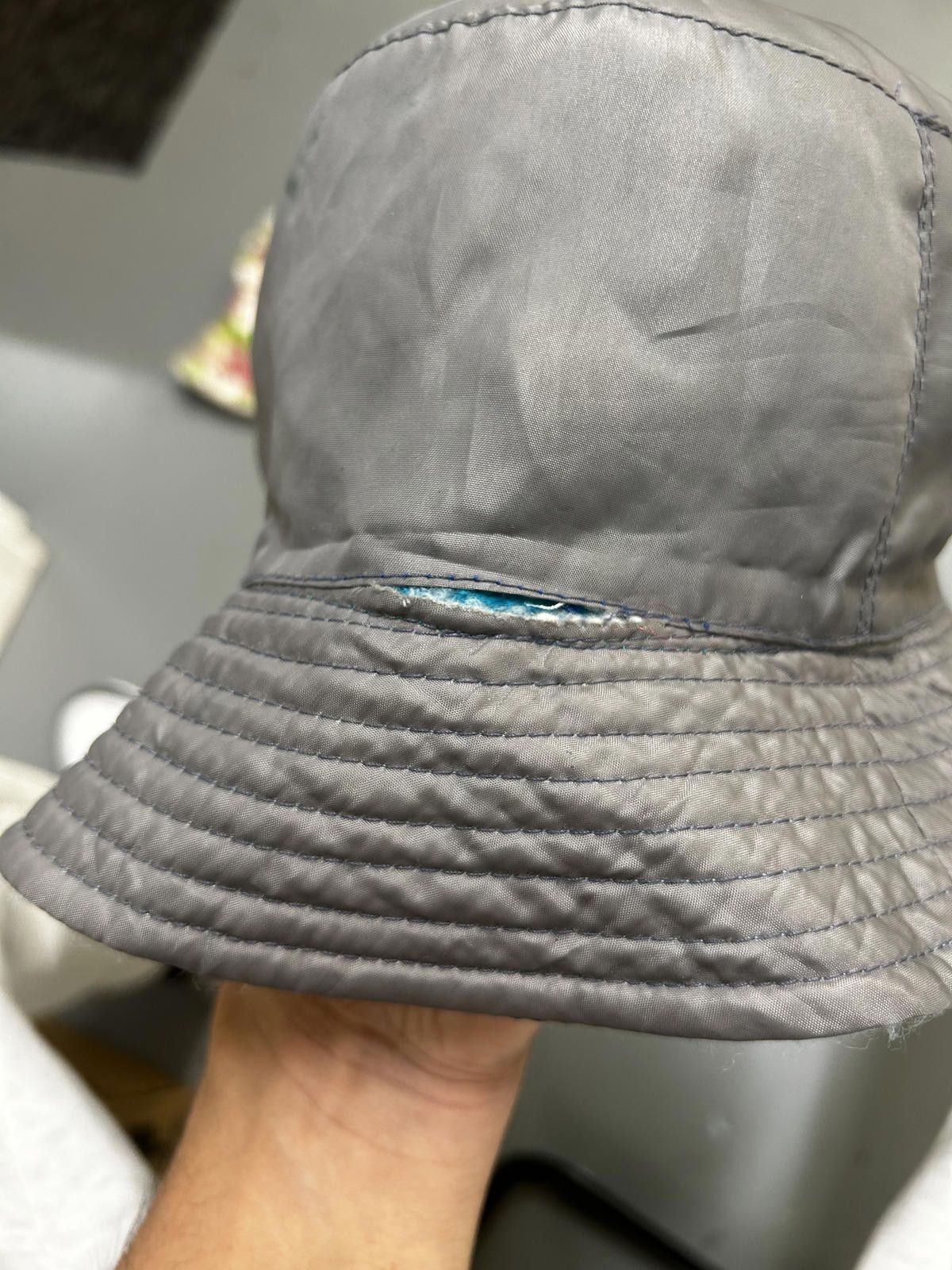 Designer Stylish Grey Bucket Hat Size ONE SIZE - 3 Thumbnail