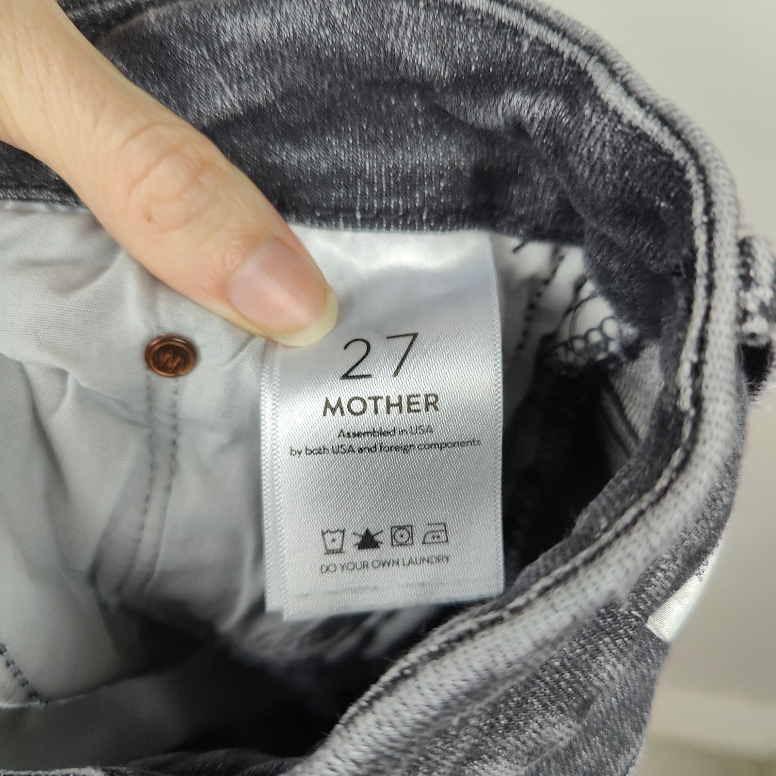 MOTHER Mother The Looker Ankle Fray Jeans Womens 27 Stargazing Size 27" / US 4 / IT 40 - 10 Thumbnail