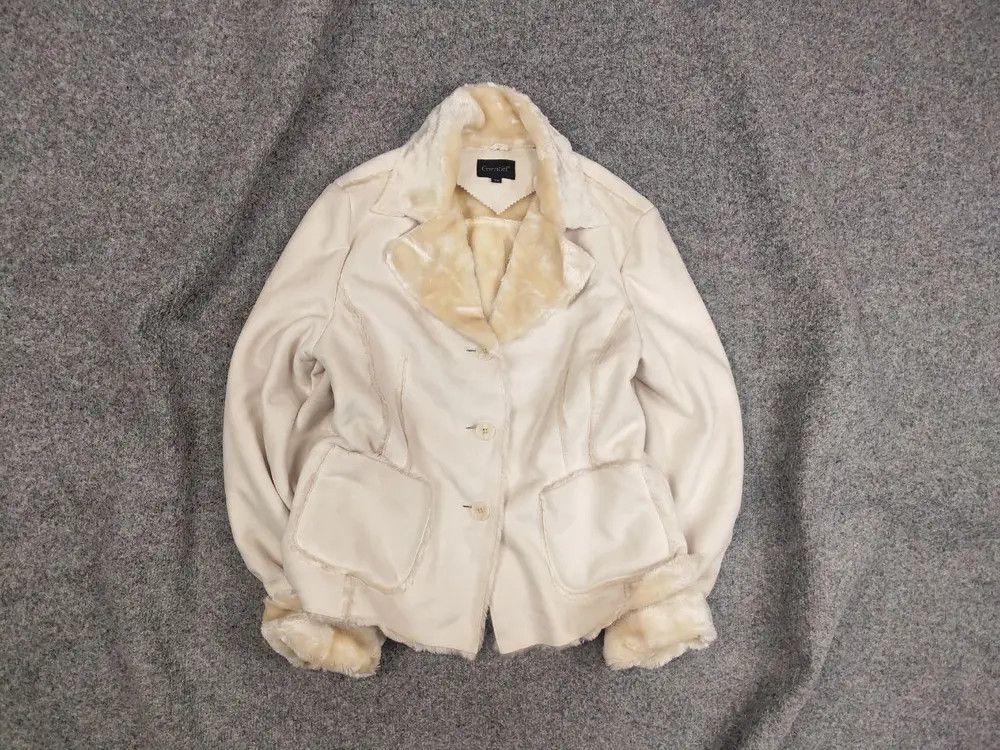 If Six Was Nine VTG Avant Garde If Six Was Nine Style Fur Beige Jacket Size XS / US 0-2 / IT 36-38 - 1 Thumbnail