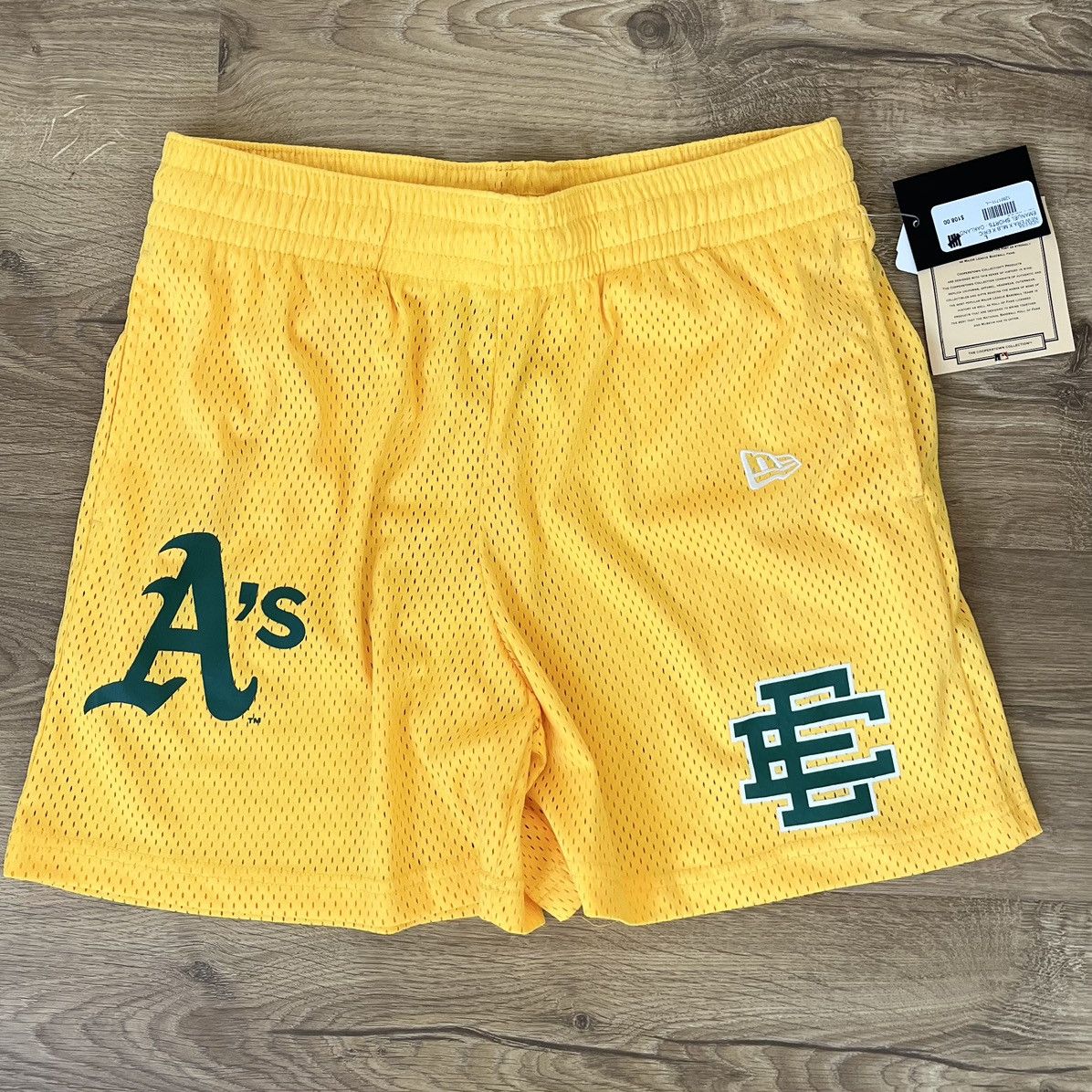 image of Eric Emanuel Ee Oakland Athletics Shorts Size Large in Yellow, Men's