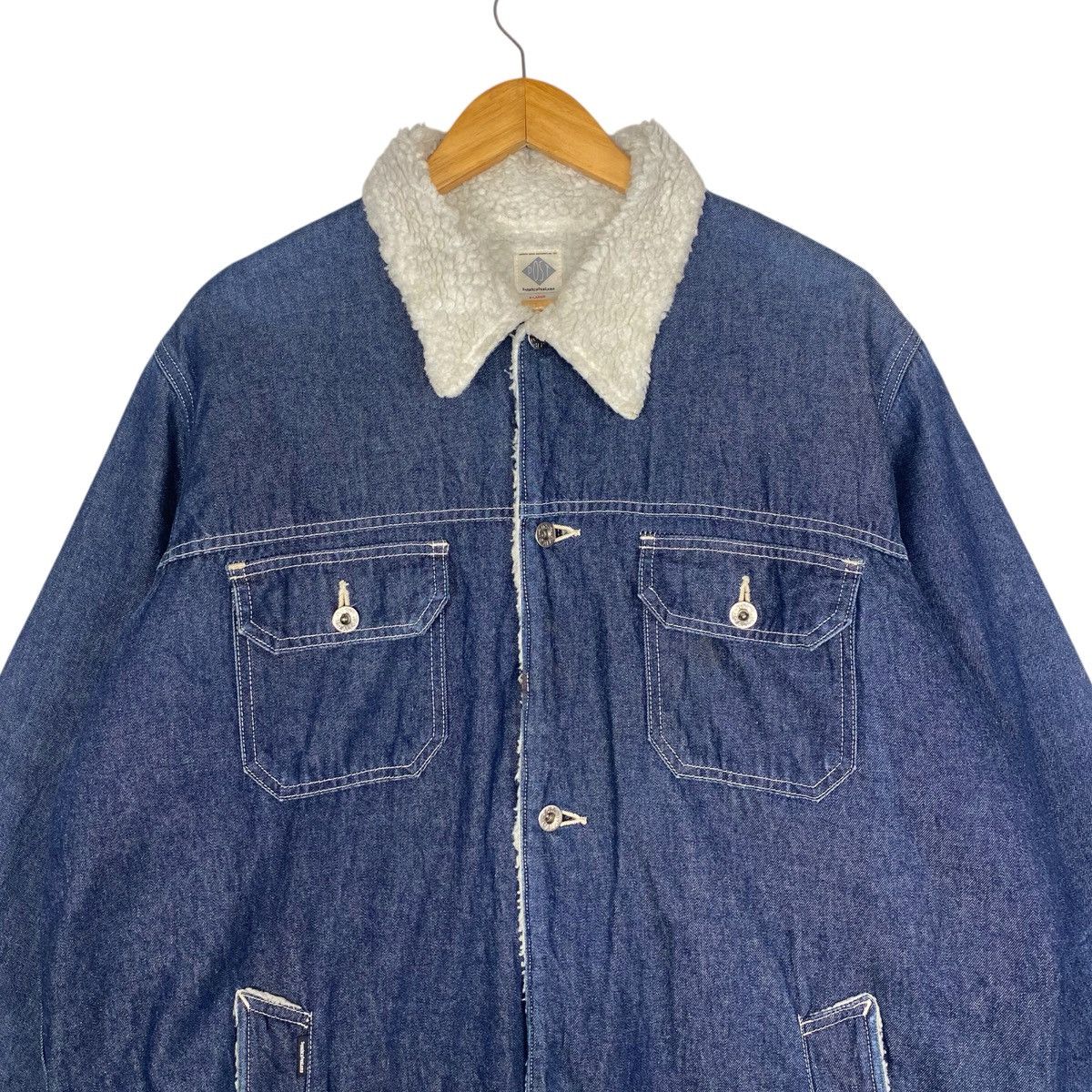 Post Overalls 💥VINTAGE POST OVERALL JAPAN CHORE DENIM SHERPA JACKET Size US XXL / EU 58 / 5 - 5 Thumbnail
