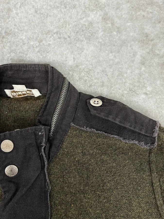 Diesel 2000s Diesel Green Avant-Garde Buttoned Wool Sweater Size US M / EU 48-50 / 2 - 9 Thumbnail