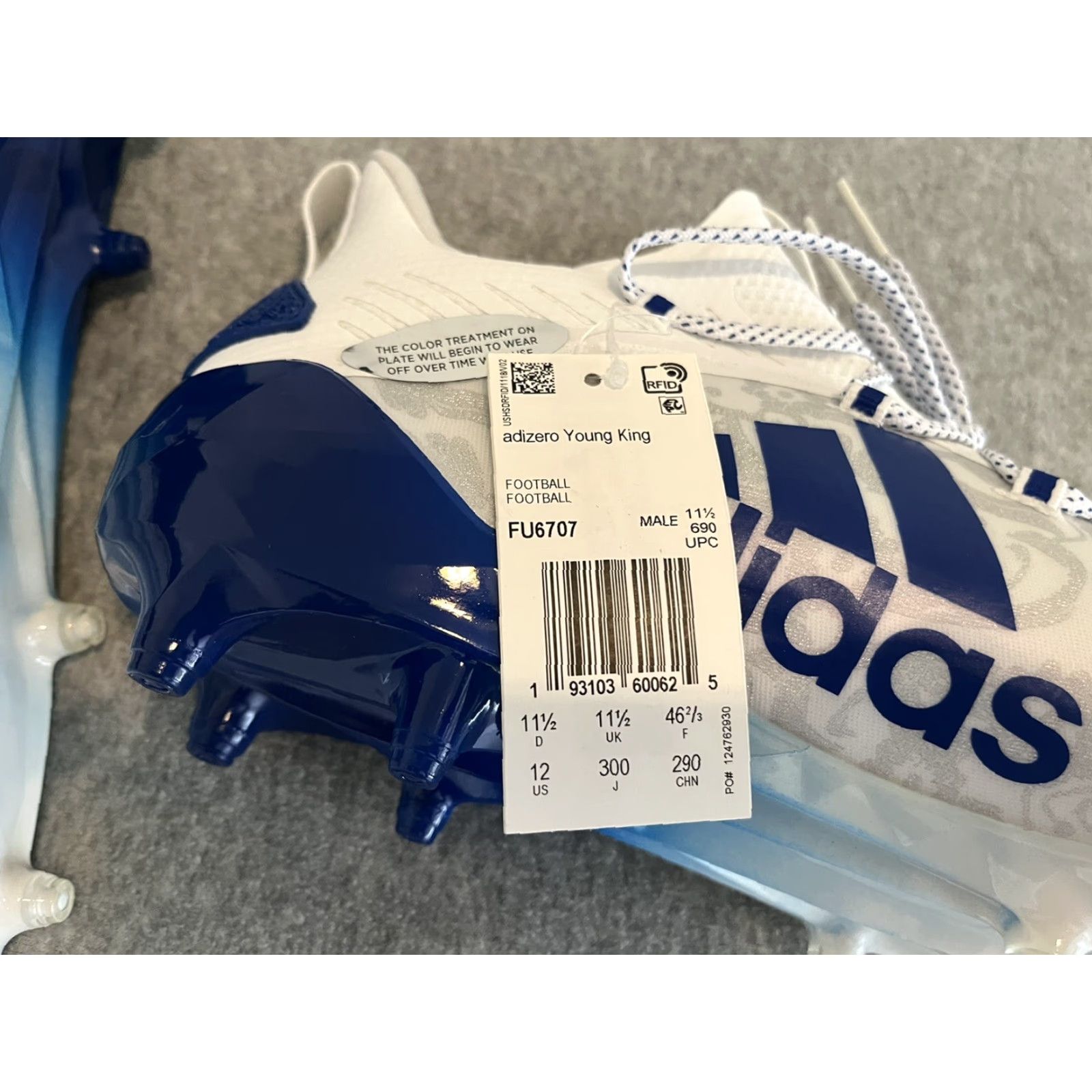 Adidas Adidas Adizero Cleat Football FU6707 Floral White Blue Size 12 Mens US 12 Multicolor Pattern Floral Size US 12 / EU 45 - 4 Thumbnail