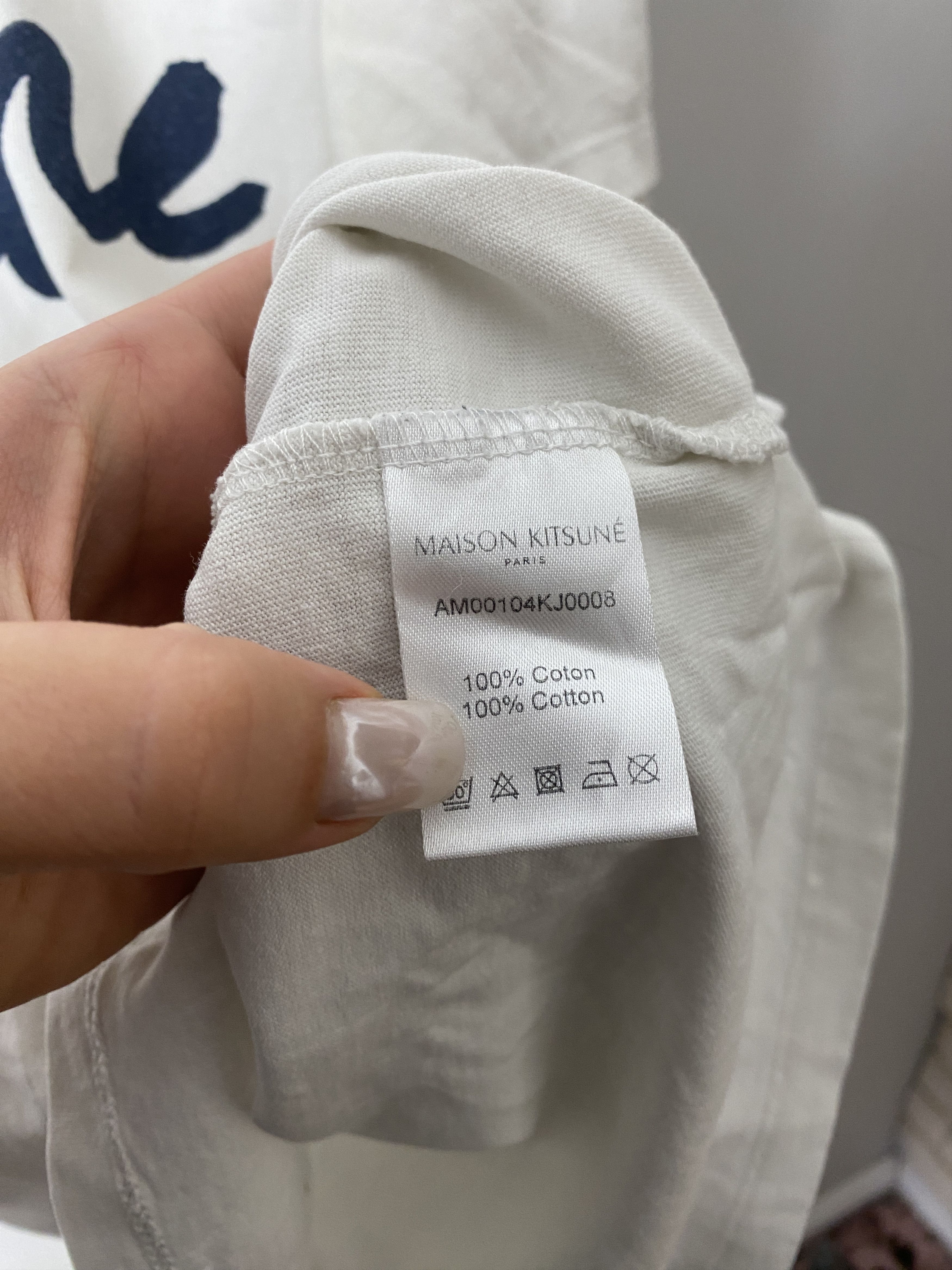 Maison Kitsune Maison Kitsune big logo printed t-shirt tee Size US L / EU 52-54 / 3 - 4 Thumbnail