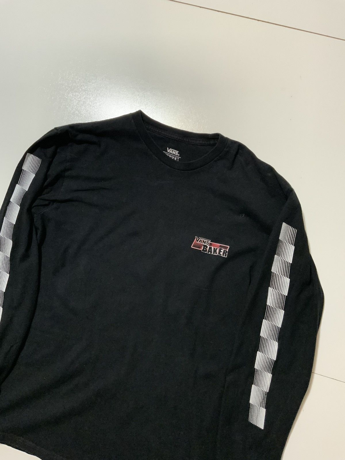 Vans Vans X Baker Skateboards Racing Black Graphic L/S T-Shirt Size US M / EU 48-50 / 2 - 3 Thumbnail