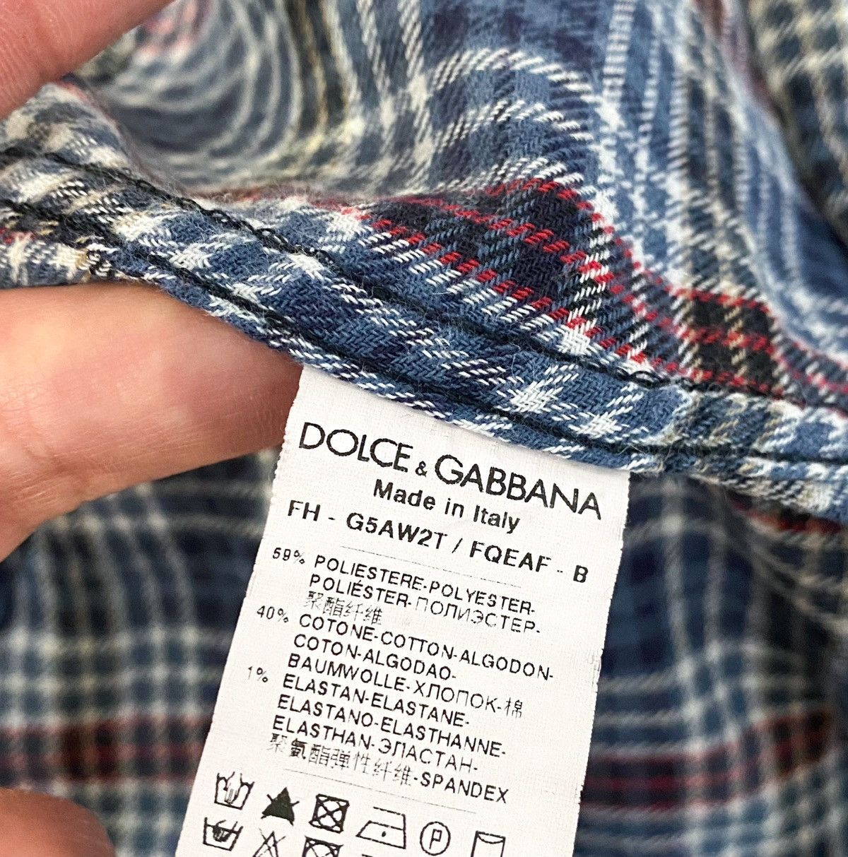 Dolce & Gabbana Dolce & Gabbana Gold Flannel Plaid Shirt Size US M / EU 48-50 / 2 - 8 Thumbnail