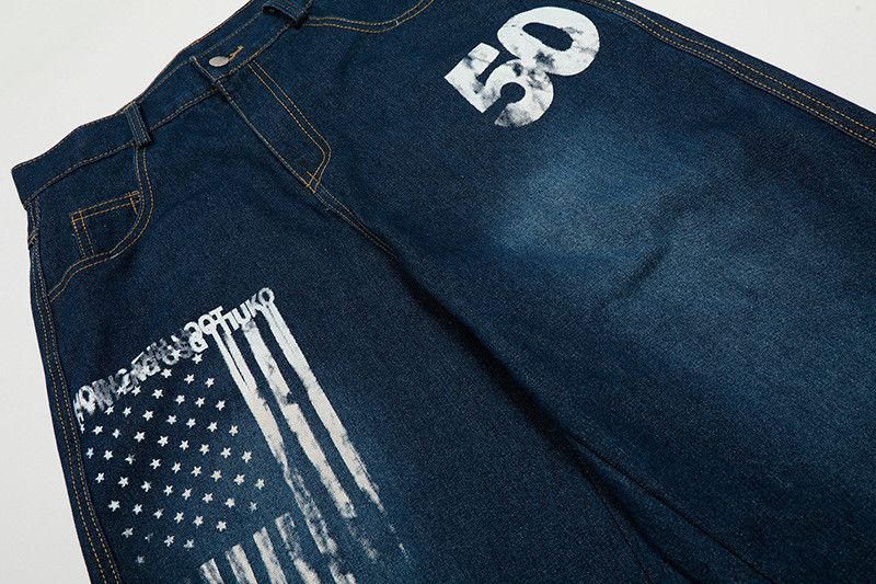Jean American Vintage Washed & Distressed Straight-Leg Jeans Size US 32 / EU 48 - 5 Thumbnail