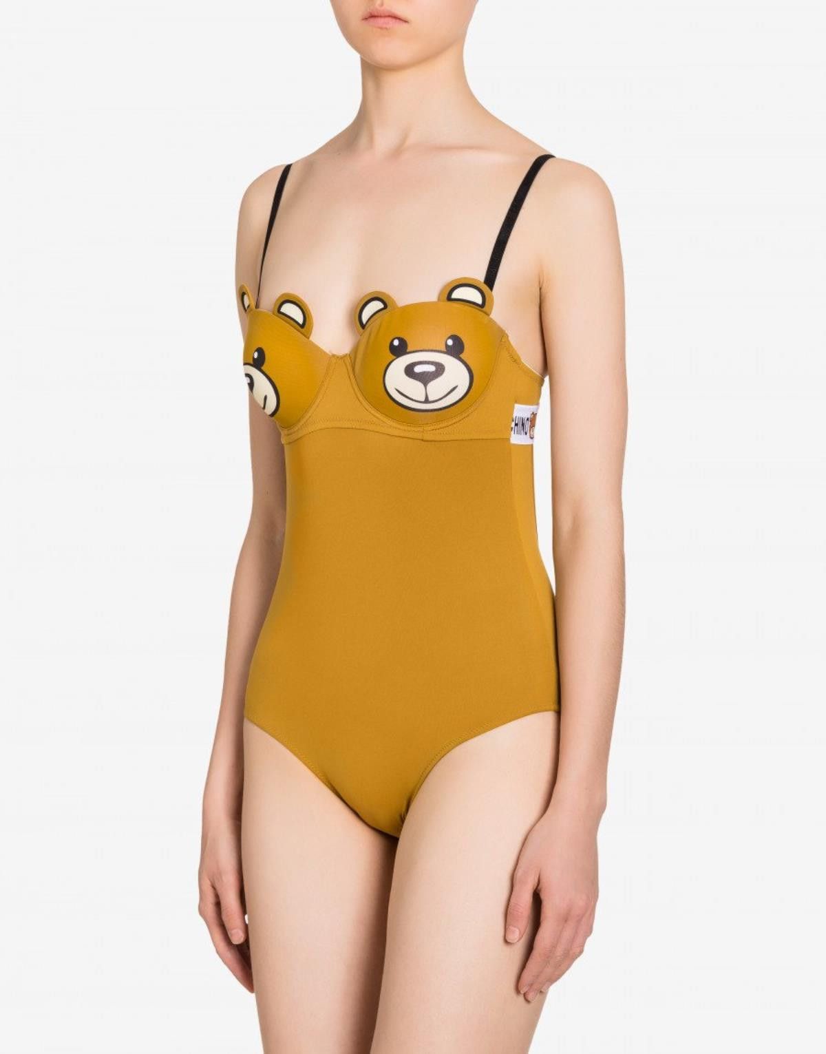 Moschino Moschino Bear Cub Bodysuit Nude Swimsuit Bra Beach Swimwear Size S / US 4 / IT 40 - 1 Thumbnail